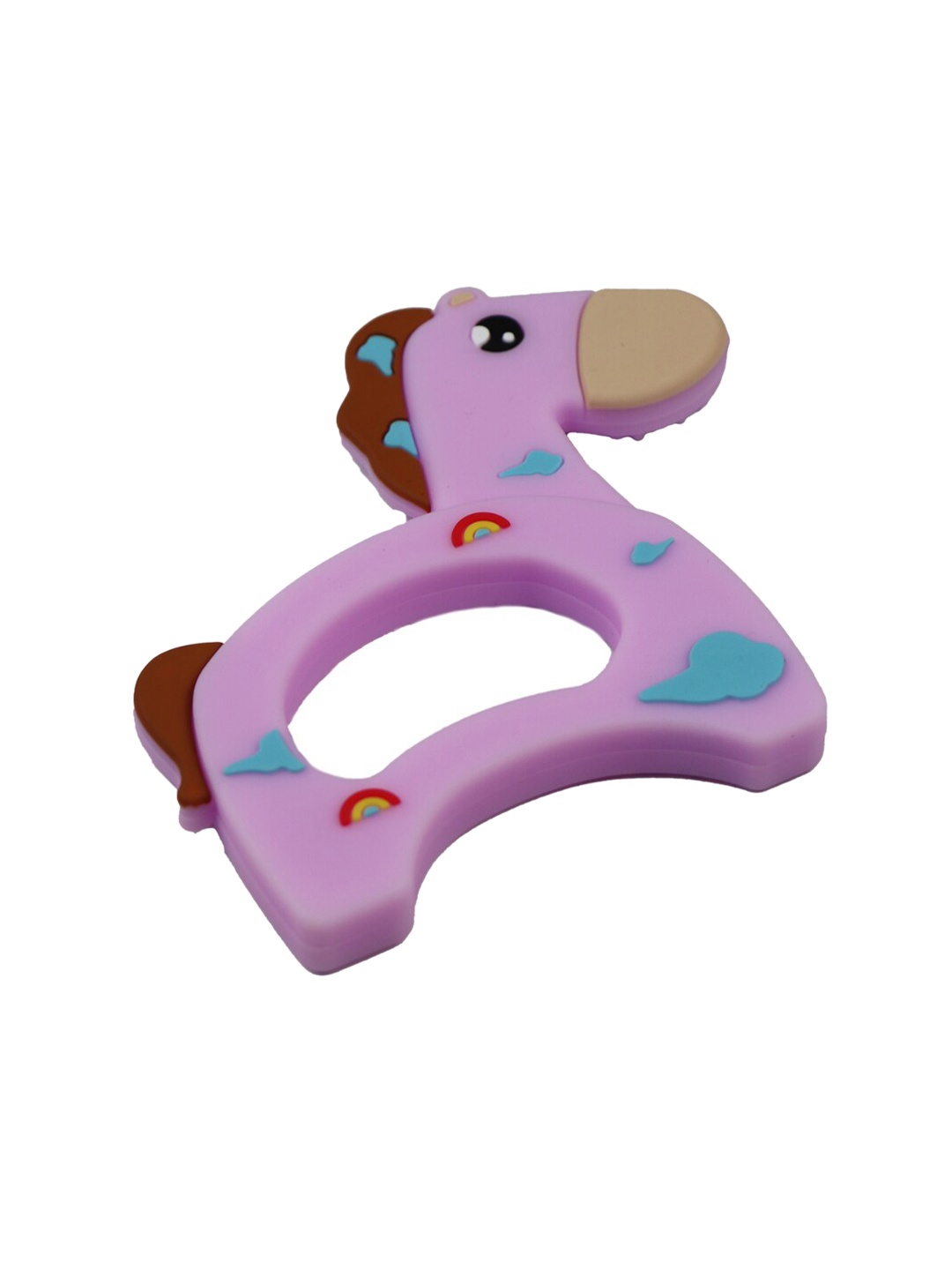 

GUCHIGU Unisex Kids Purple & Brown BPA Free Silicone Teethers