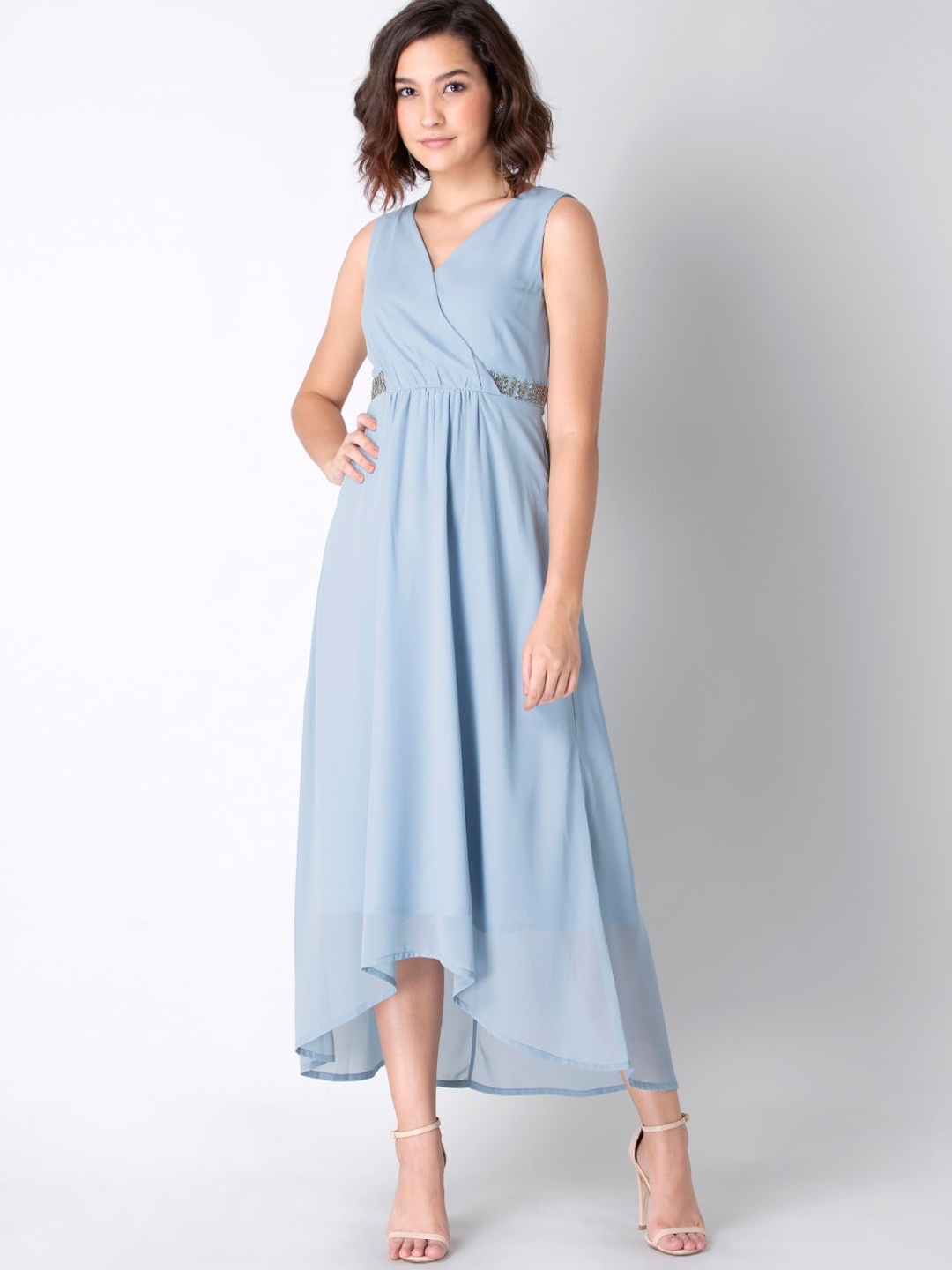 

FabAlley Blue Georgette Maxi Dress