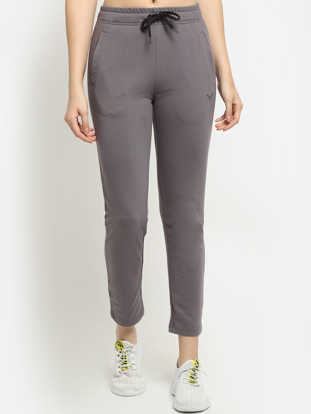 

Invincible Women Grey Solid Slim-Fit Track Pants