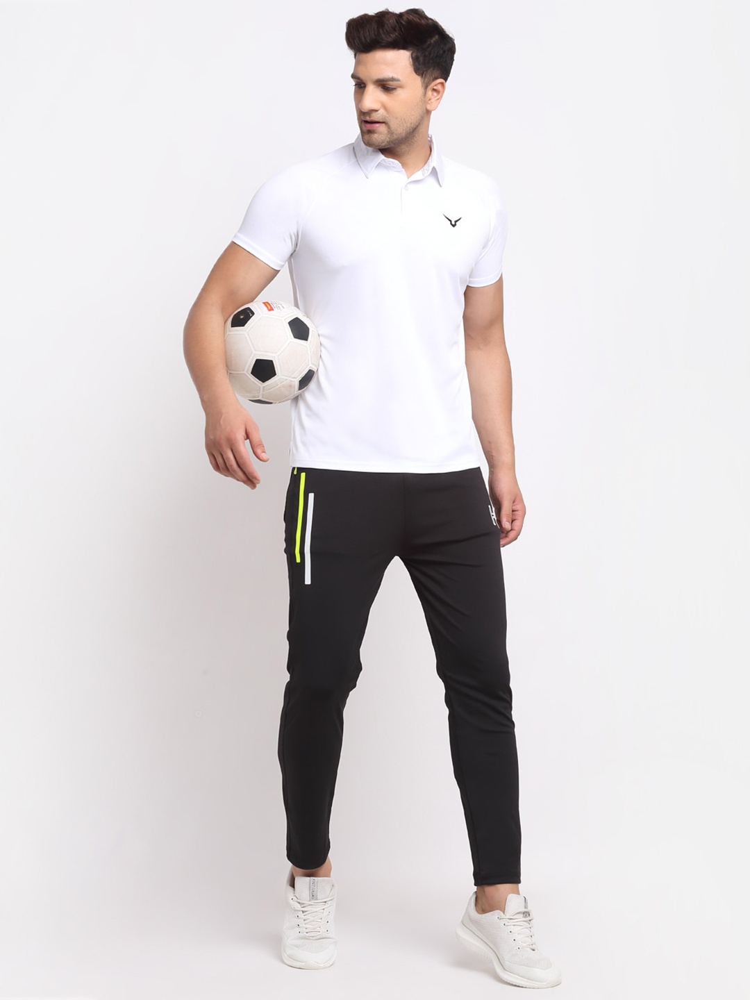 

Invincible Raglan Polo Slim Fit T-shirt, White