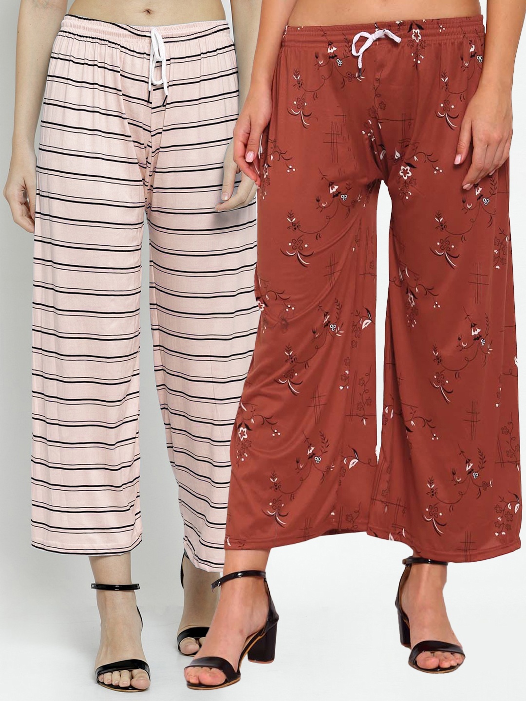 

KLOTTHE Women Set of 2 Multi Printed Palazzos