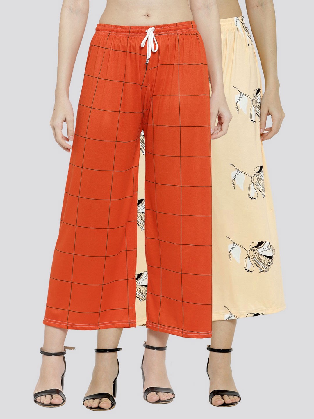 

KLOTTHE Women Set of 2 Multi Printed Palazzos