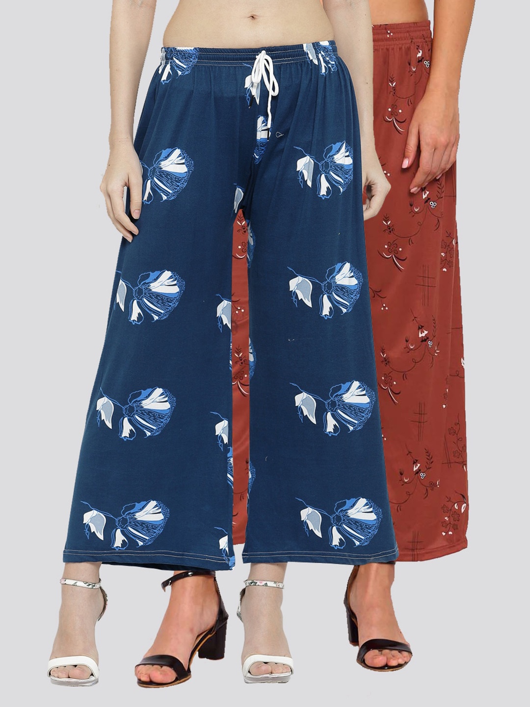 

KLOTTHE Women Set of 2 Multi Printed Palazzos
