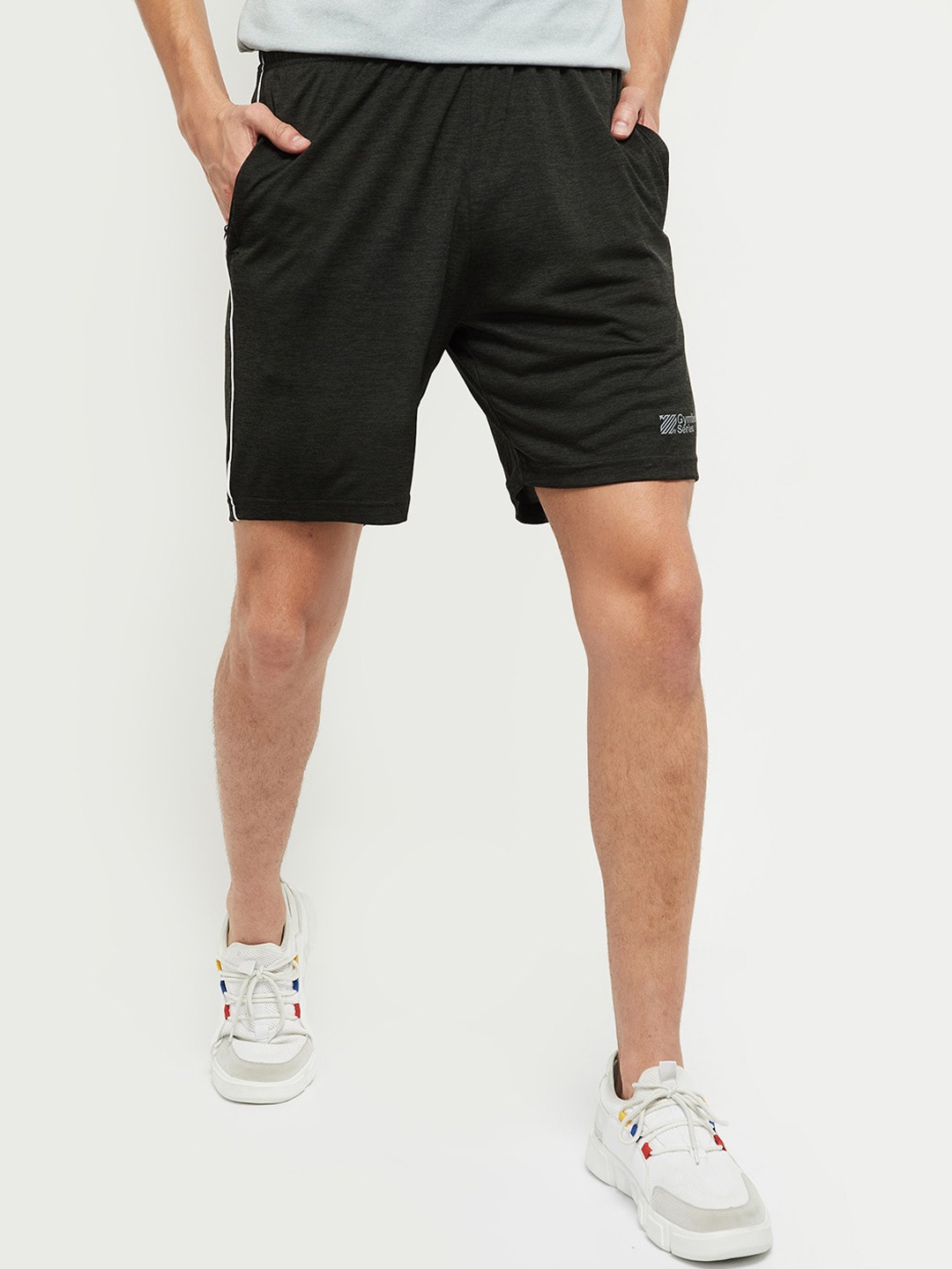 

max Men Olive Green Sports Shorts