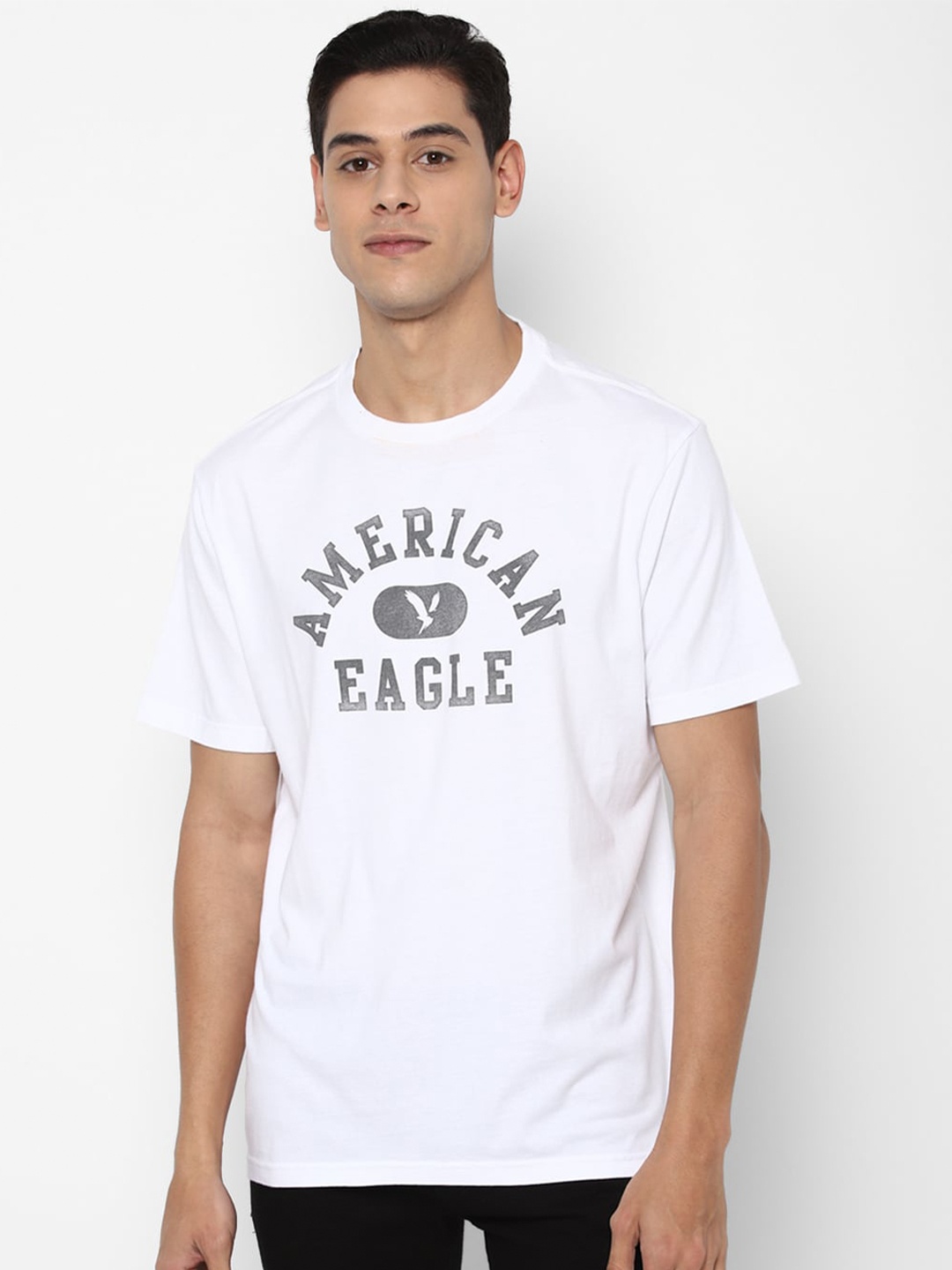 

AMERICAN EAGLE OUTFITTERS Men White Typography Printed T-shirt