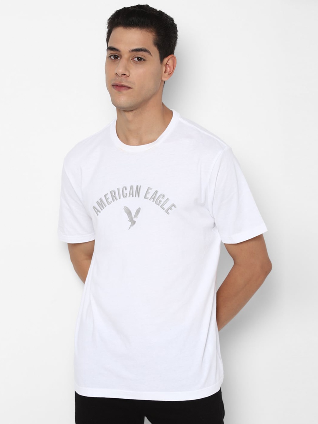 

AMERICAN EAGLE OUTFITTERS Men White Typography Printed T-shirt