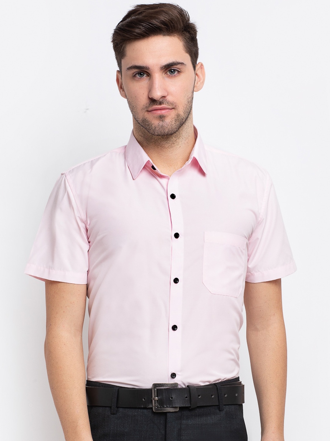 

JAINISH Men Pink Opaque Formal Shirt