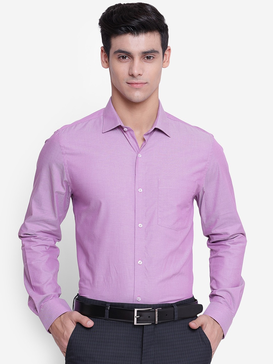 

Turtle Men Purple Slim Fit Opaque Casual Shirt