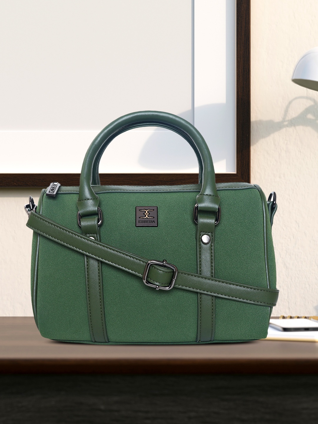 

ESBEDA Green Solid Bowling Satchel
