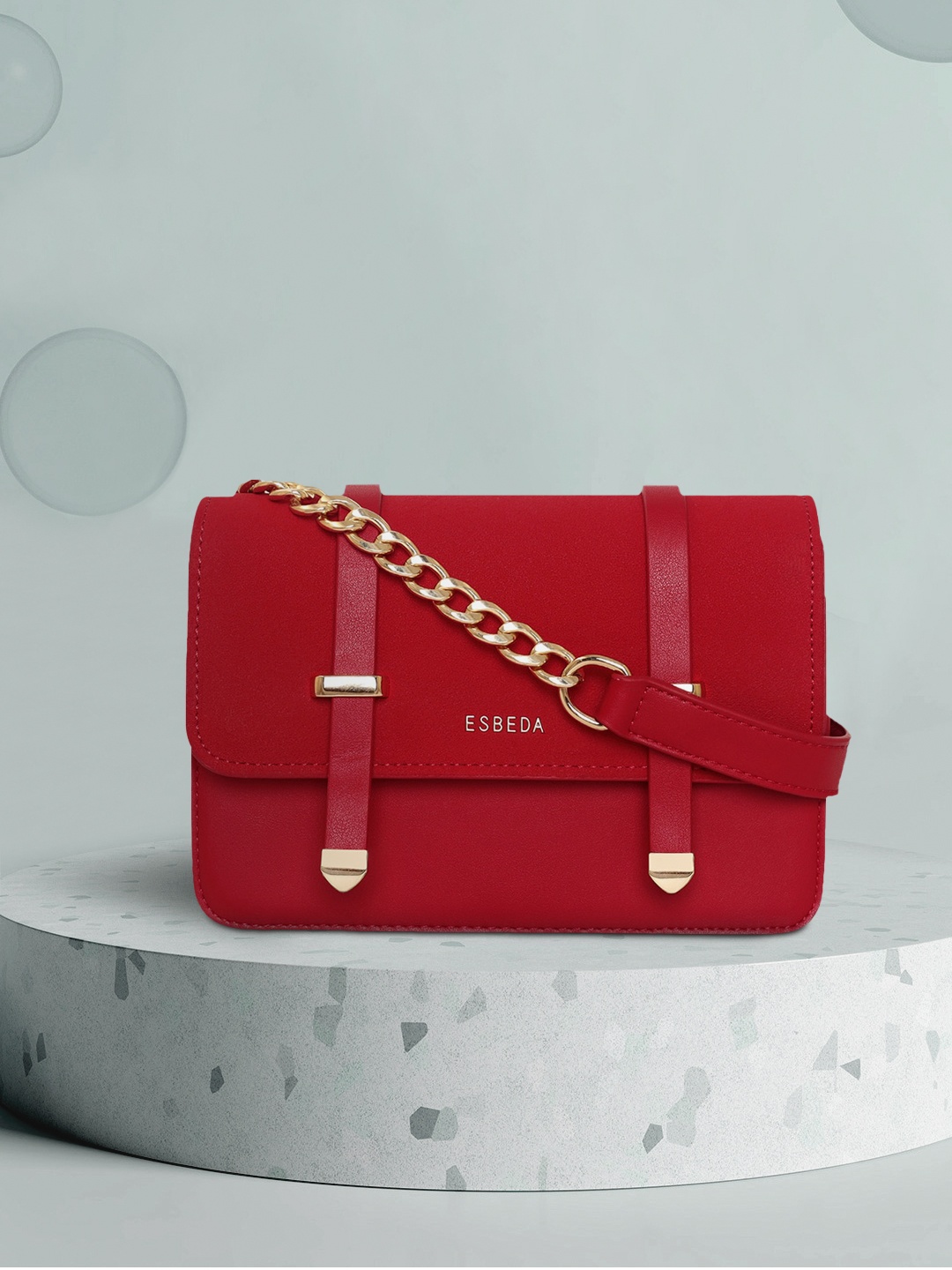 

ESBEDA Women Red Structured Sling Bag