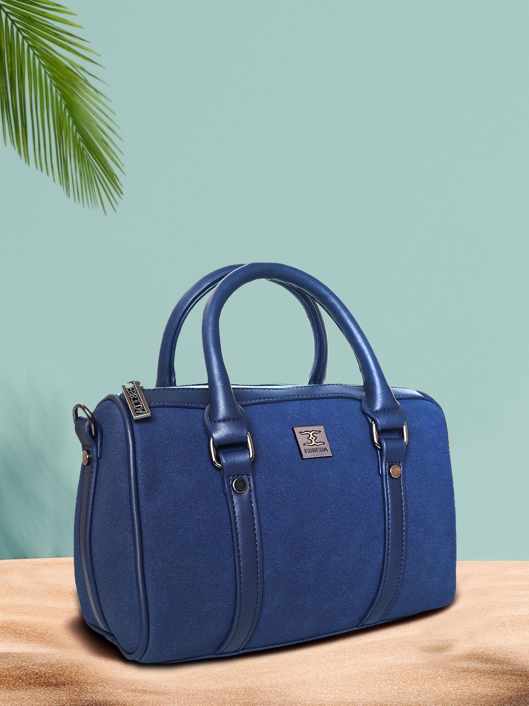 

ESBEDA Navy Blue PU Structured Handheld Bag