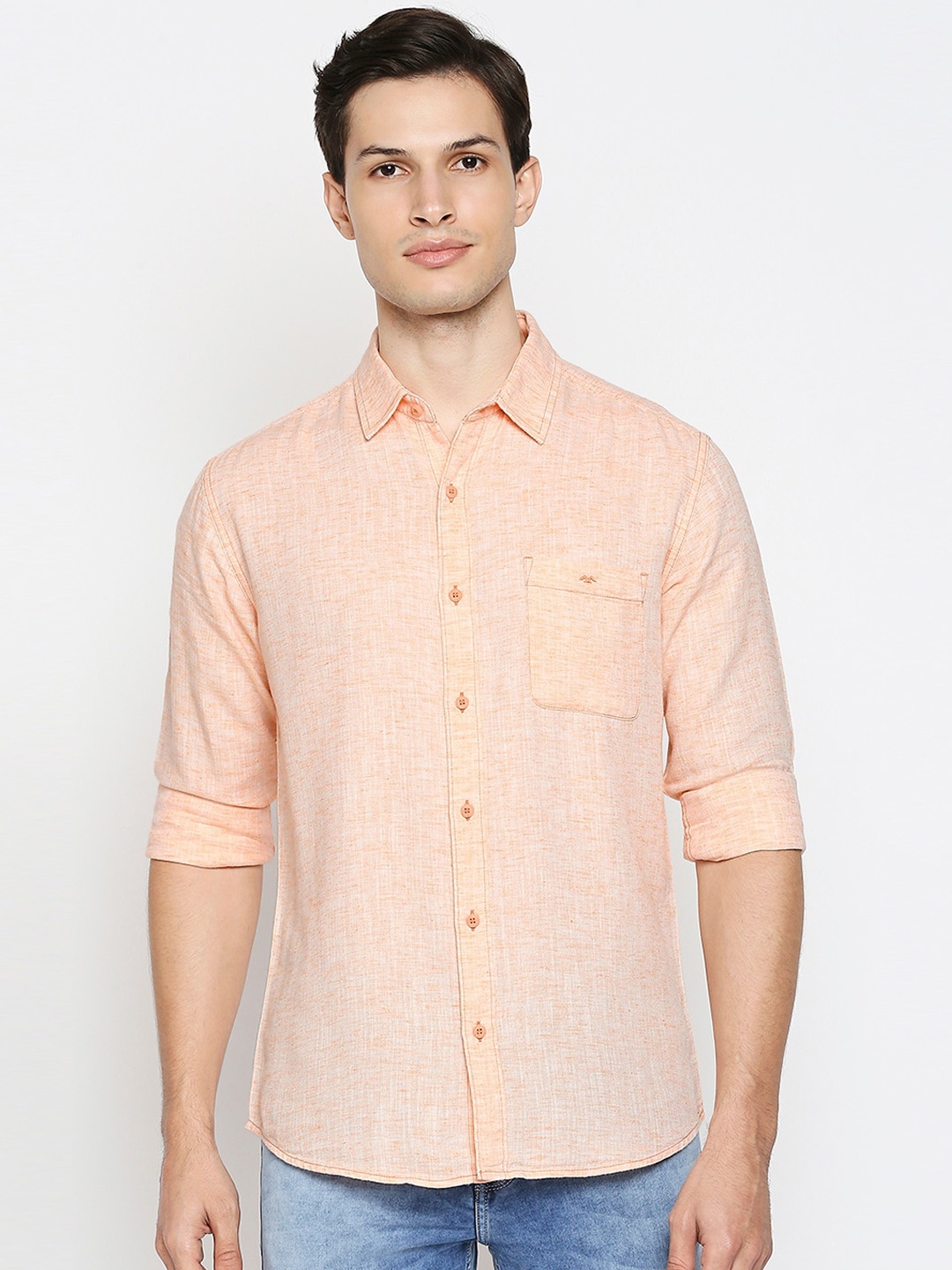 

Mufti Men Orange Slim Fit Opaque Casual Shirt