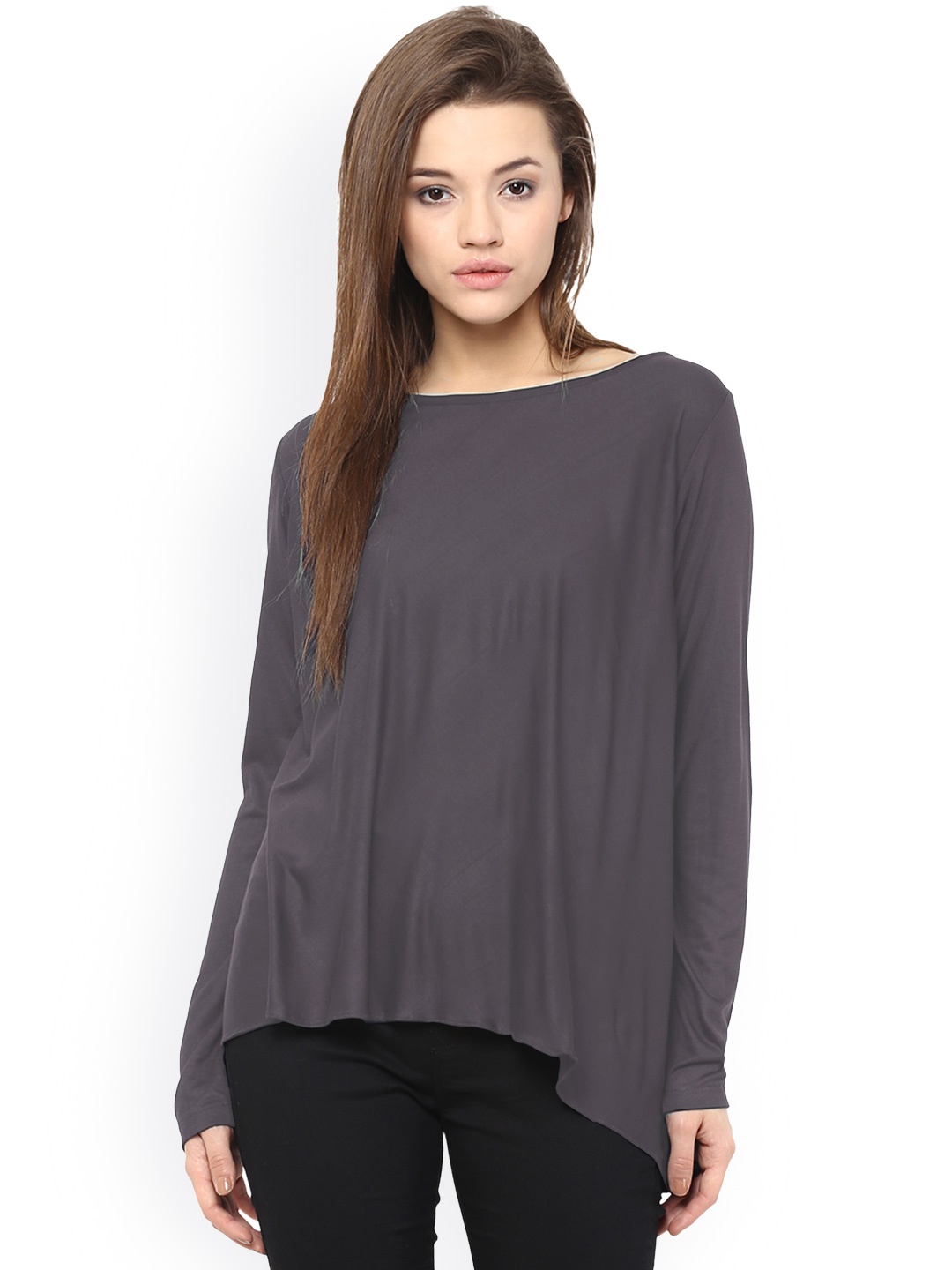 

Miss Chase Women Grey Solid Regular Top