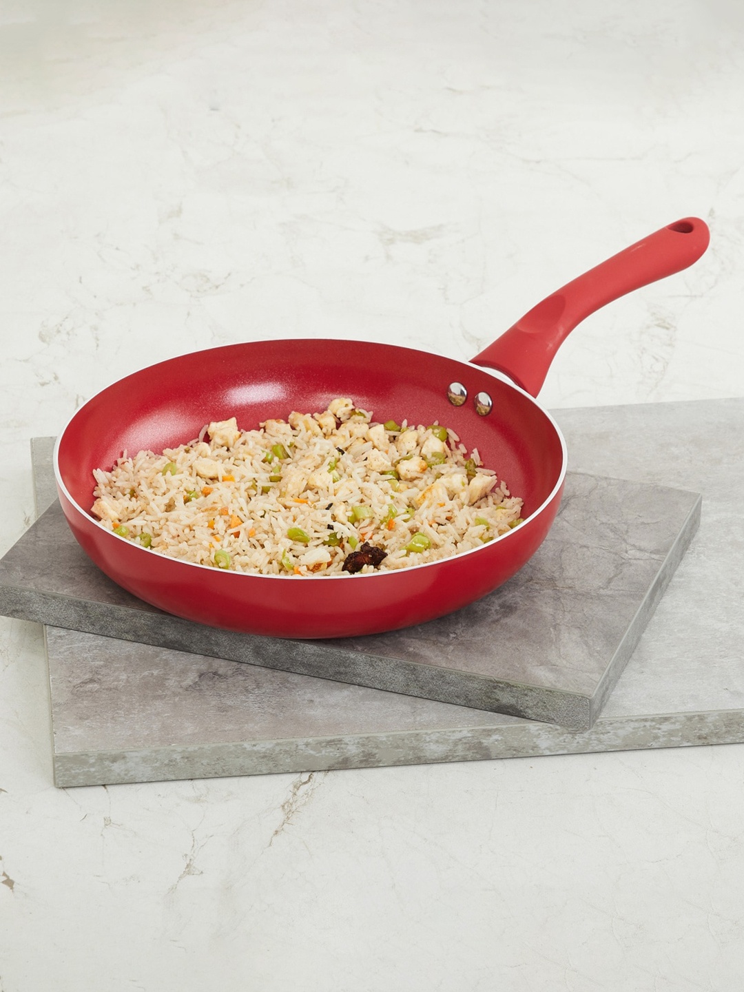 

Home Centre Red Solid Aluminium Frying Pan