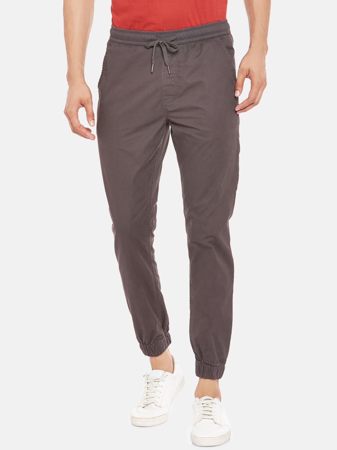 

Urban Ranger by pantaloons Men Brown Slim Fit Pure Cotton Joggers