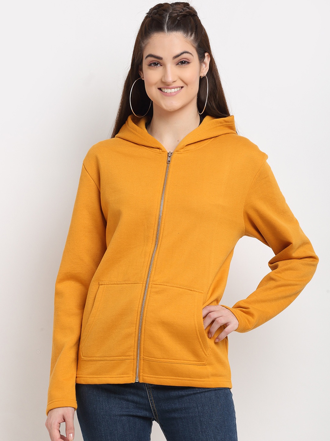 

DOOR74 Women Orange Sweatshirt