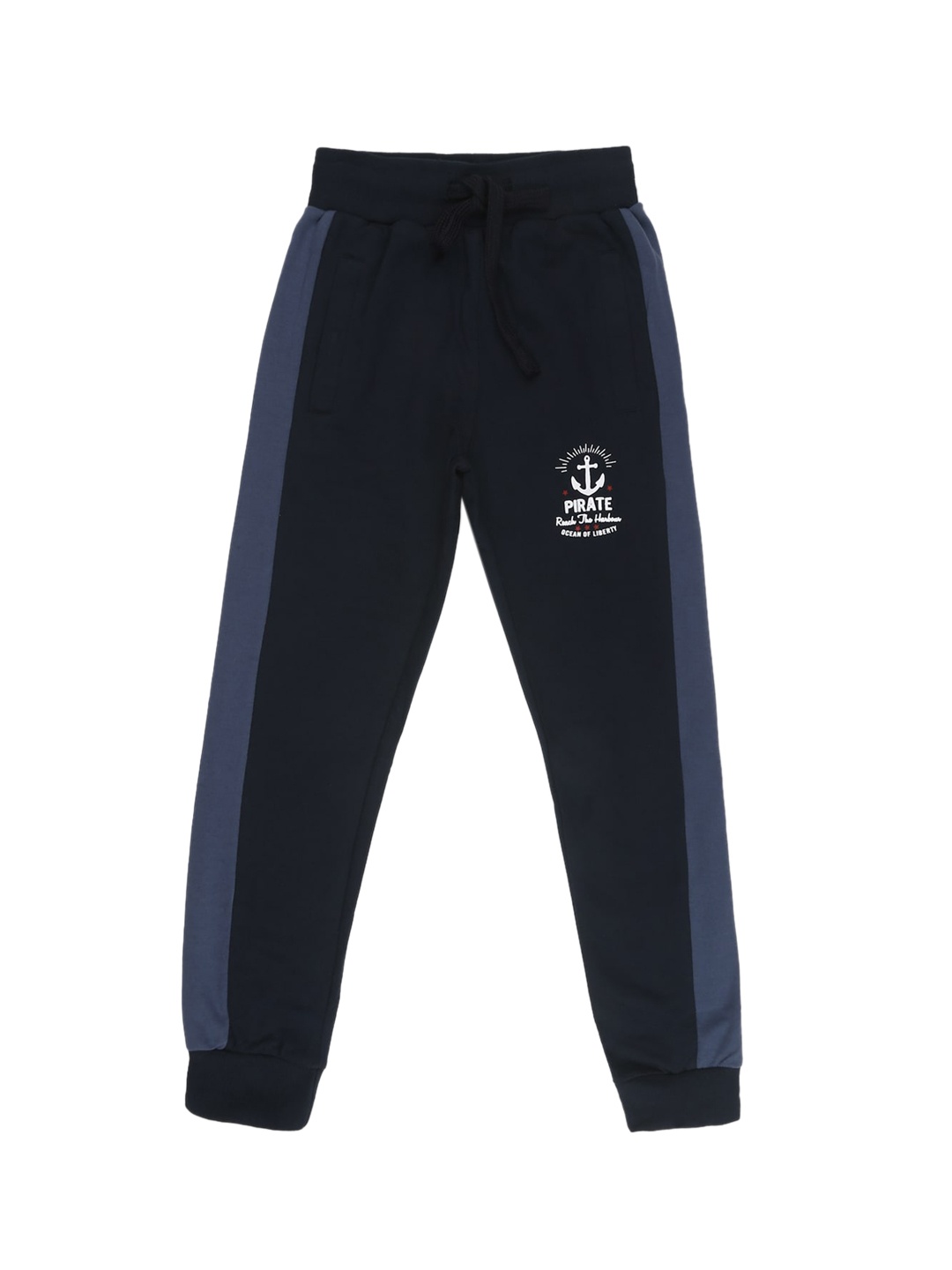

Alan Jones Boys Navy Blue Solid Joggers