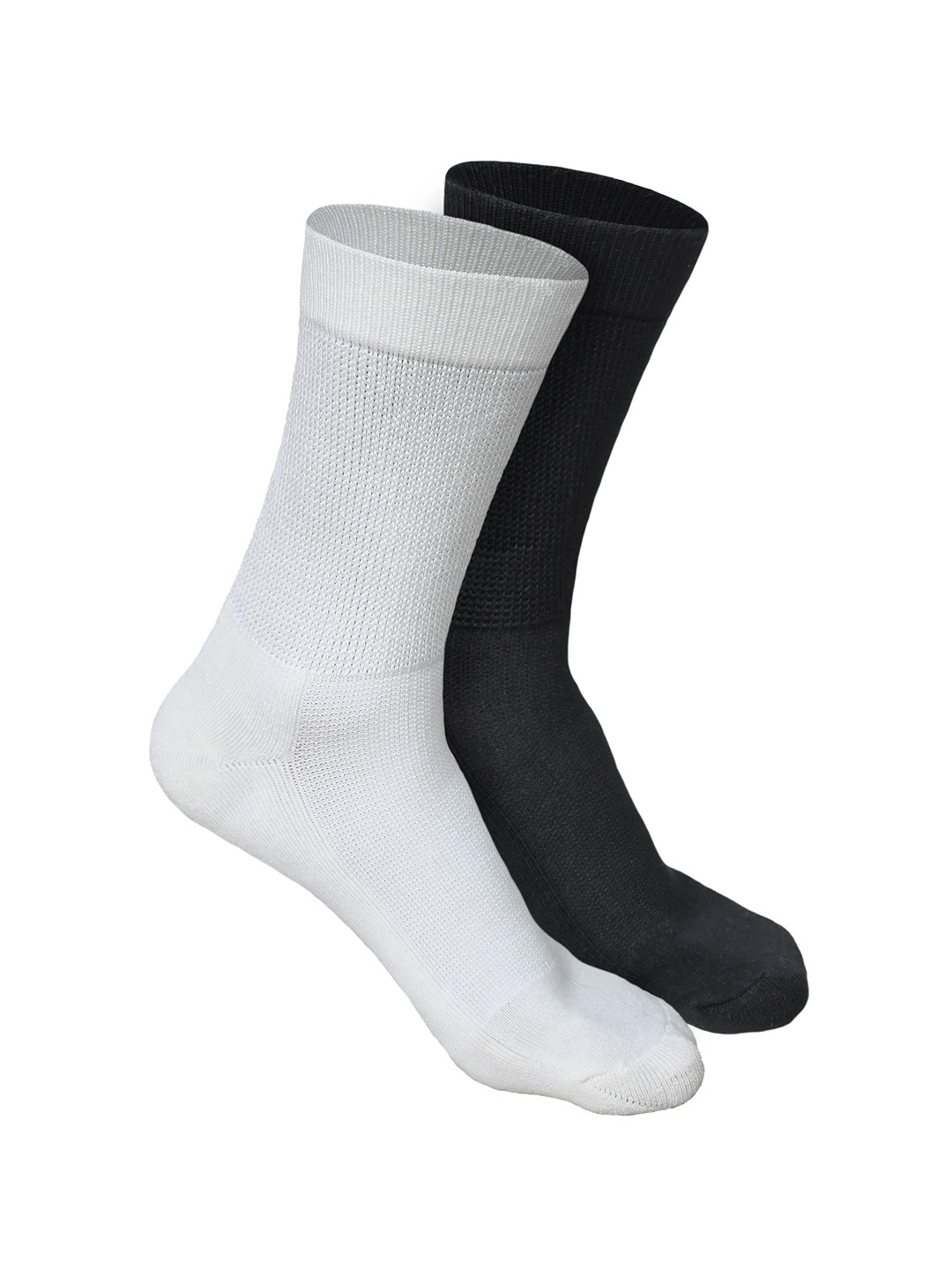 

Heelium Men Pack of 2 Bamboo Super Soft & Odour-Free Breathable Crew-Length Socks, White