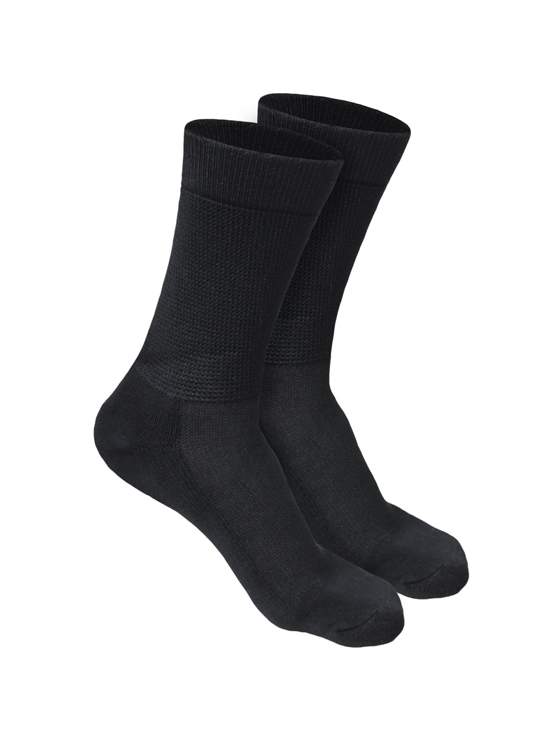 

Heelium Men Pack of 2 Bamboo Super Soft & Odour-Free Breathable Crew-Length Socks, Black