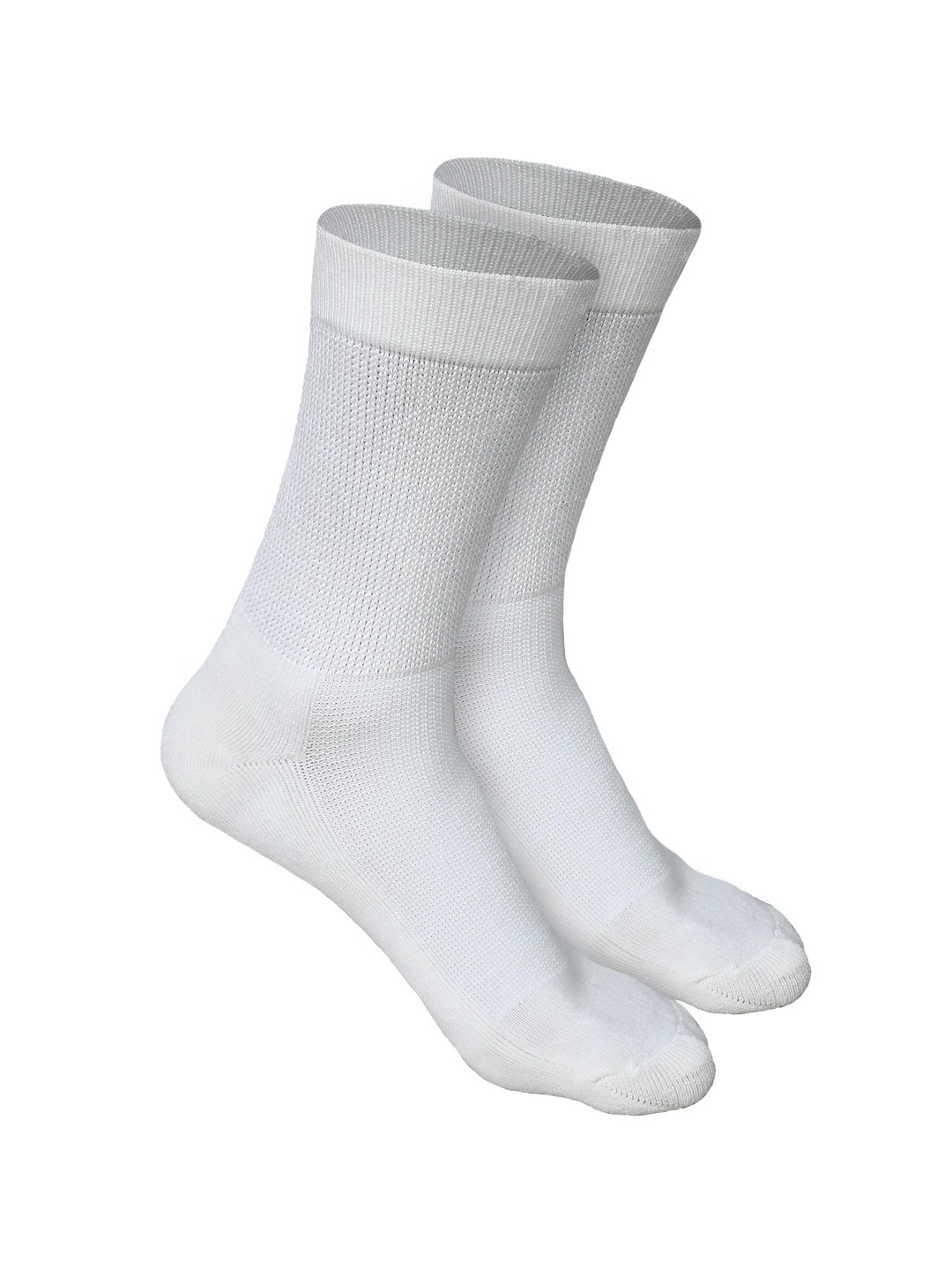 

Heelium Men Pack of 2 Bamboo Super Soft & Odour-Free Breathable Crew-Length Socks, White