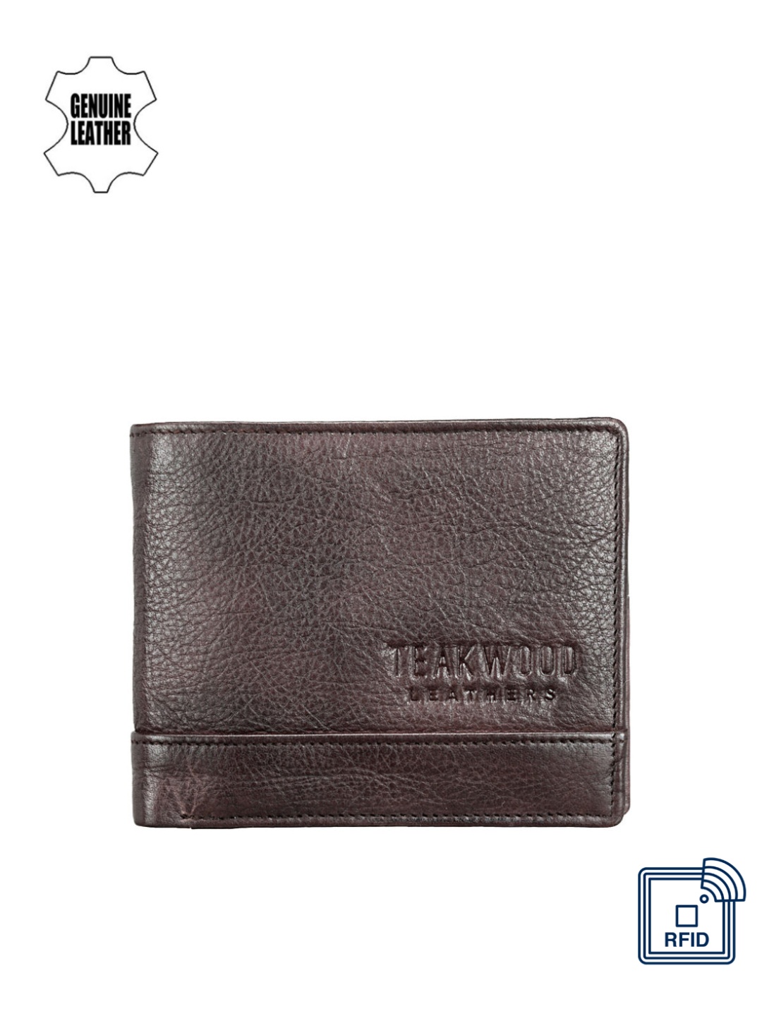 

Teakwood Leathers Men Brown Textured Leather Wallet