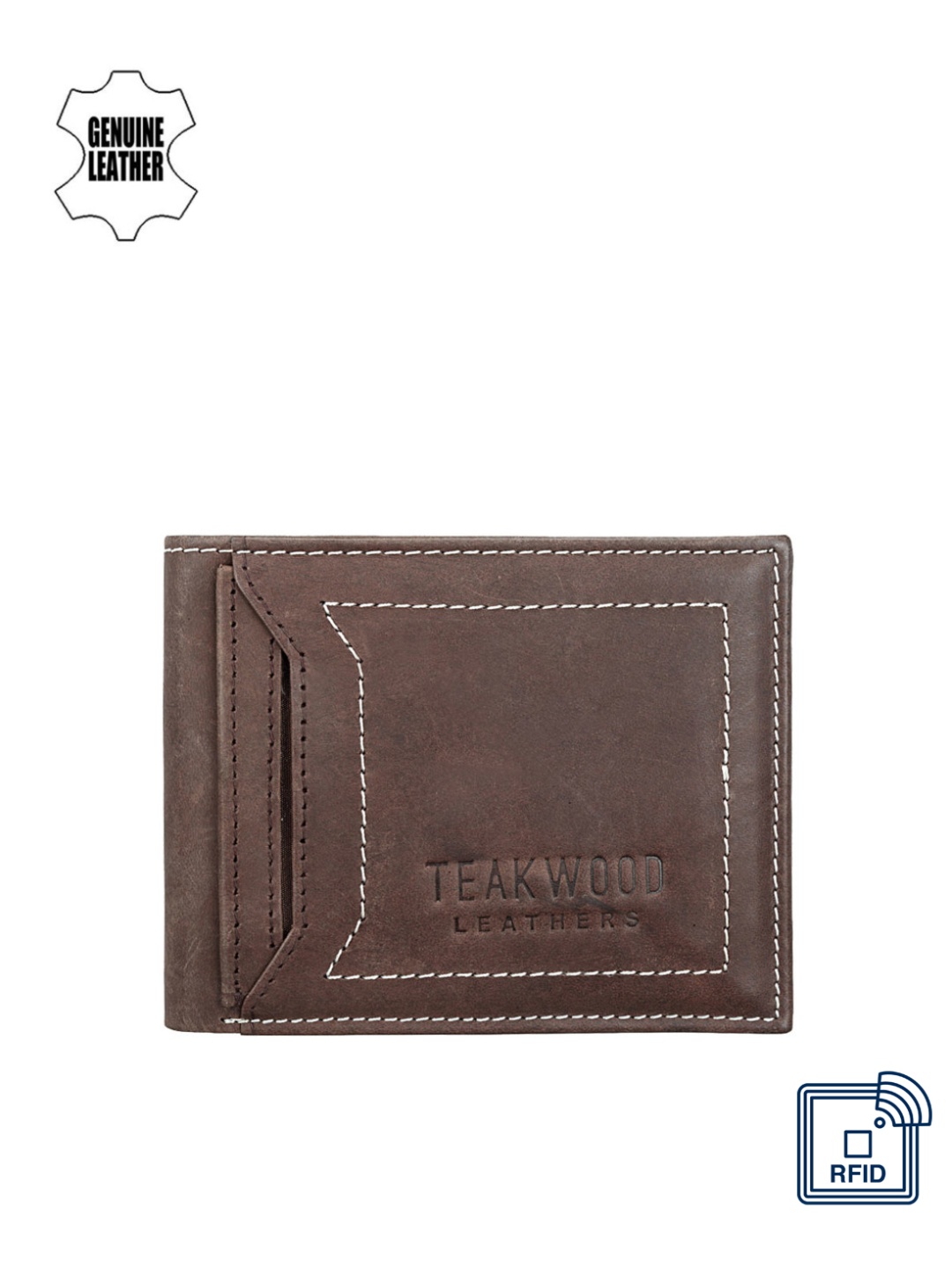 

Teakwood Leathers Men Brown Leather Wallet