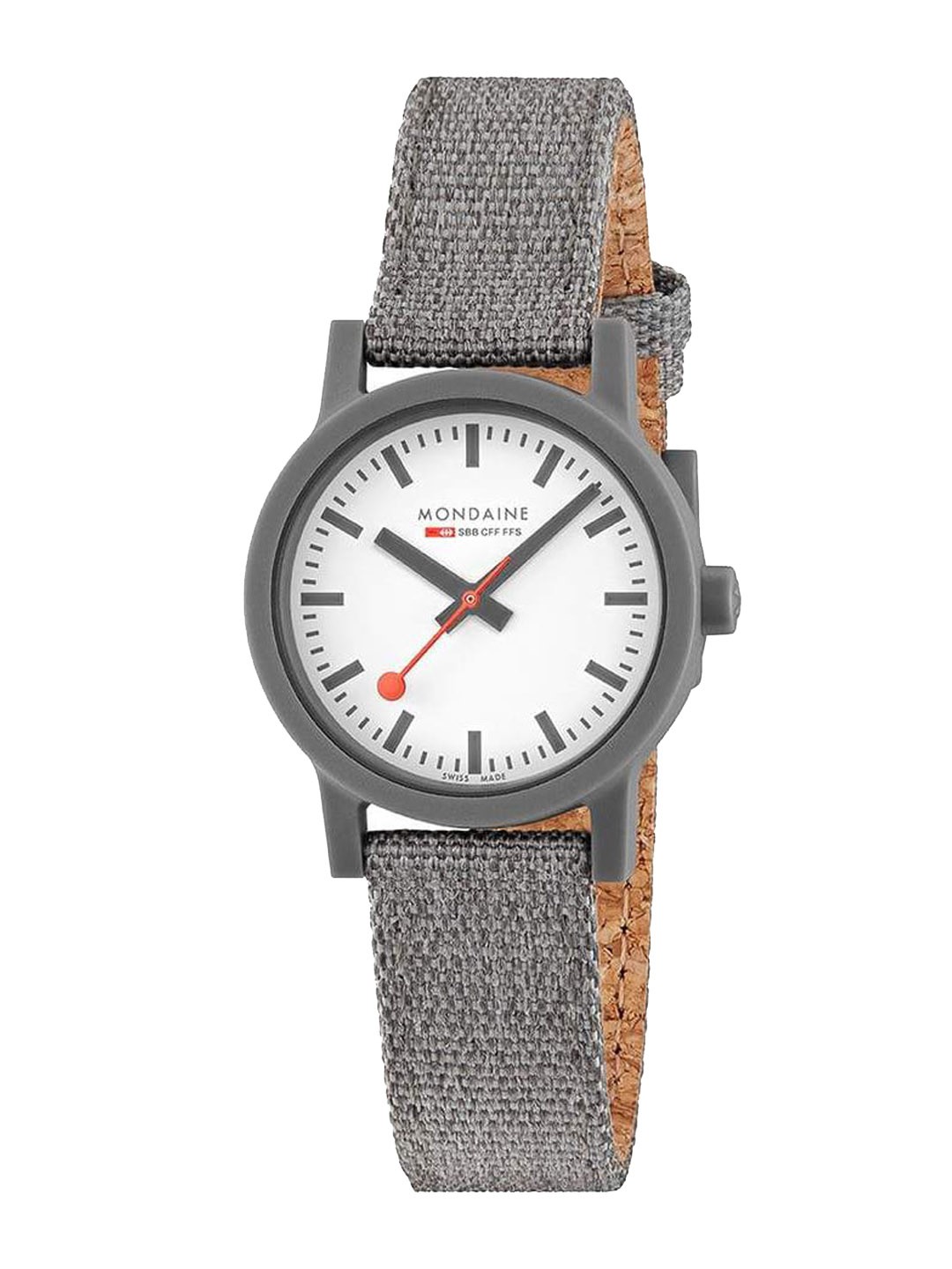 

Mondaine Women White Printed Dial & Grey Straps Analogue Watch MS1.32110.LU