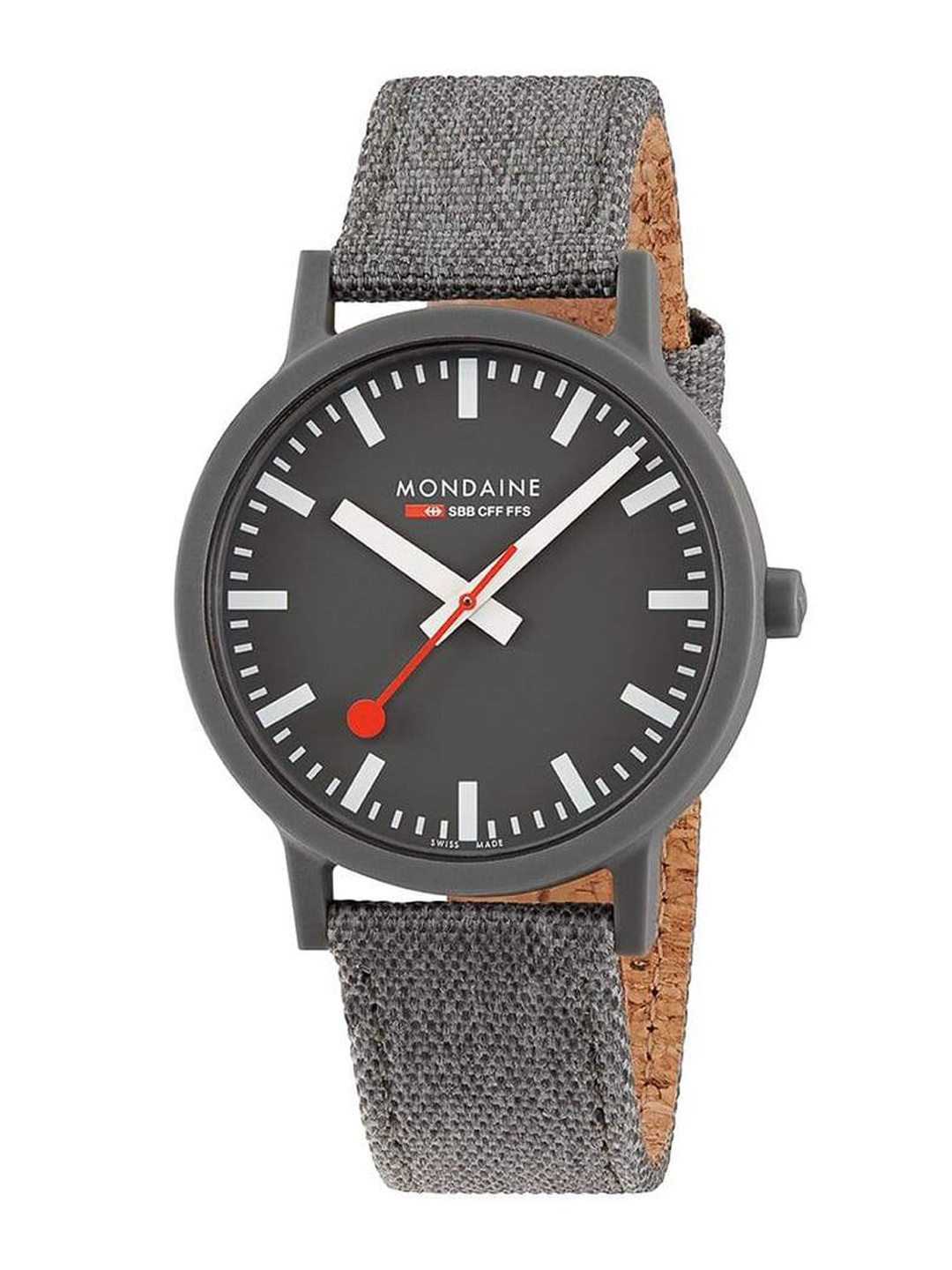 

Mondaine Men Grey Dial & Grey Straps Analogue Watch MS1.41180.LH