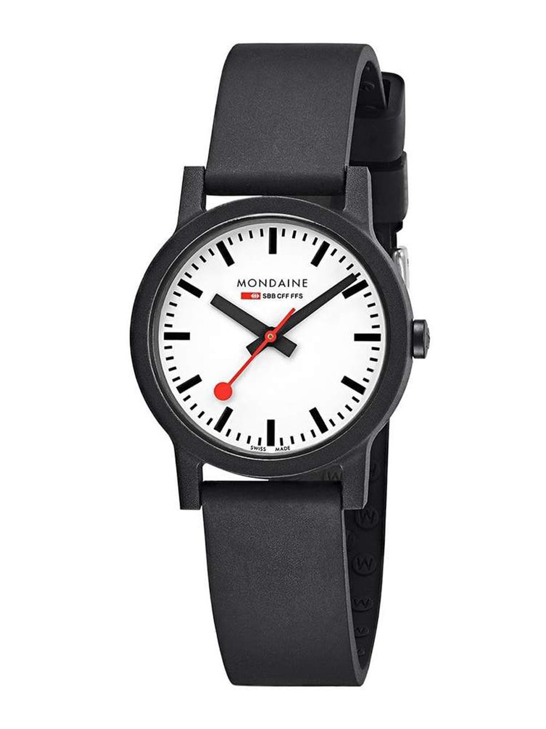 

Mondaine Women White Dial & Black Wrap Around Straps Analogue Watch MS1.32110.RB