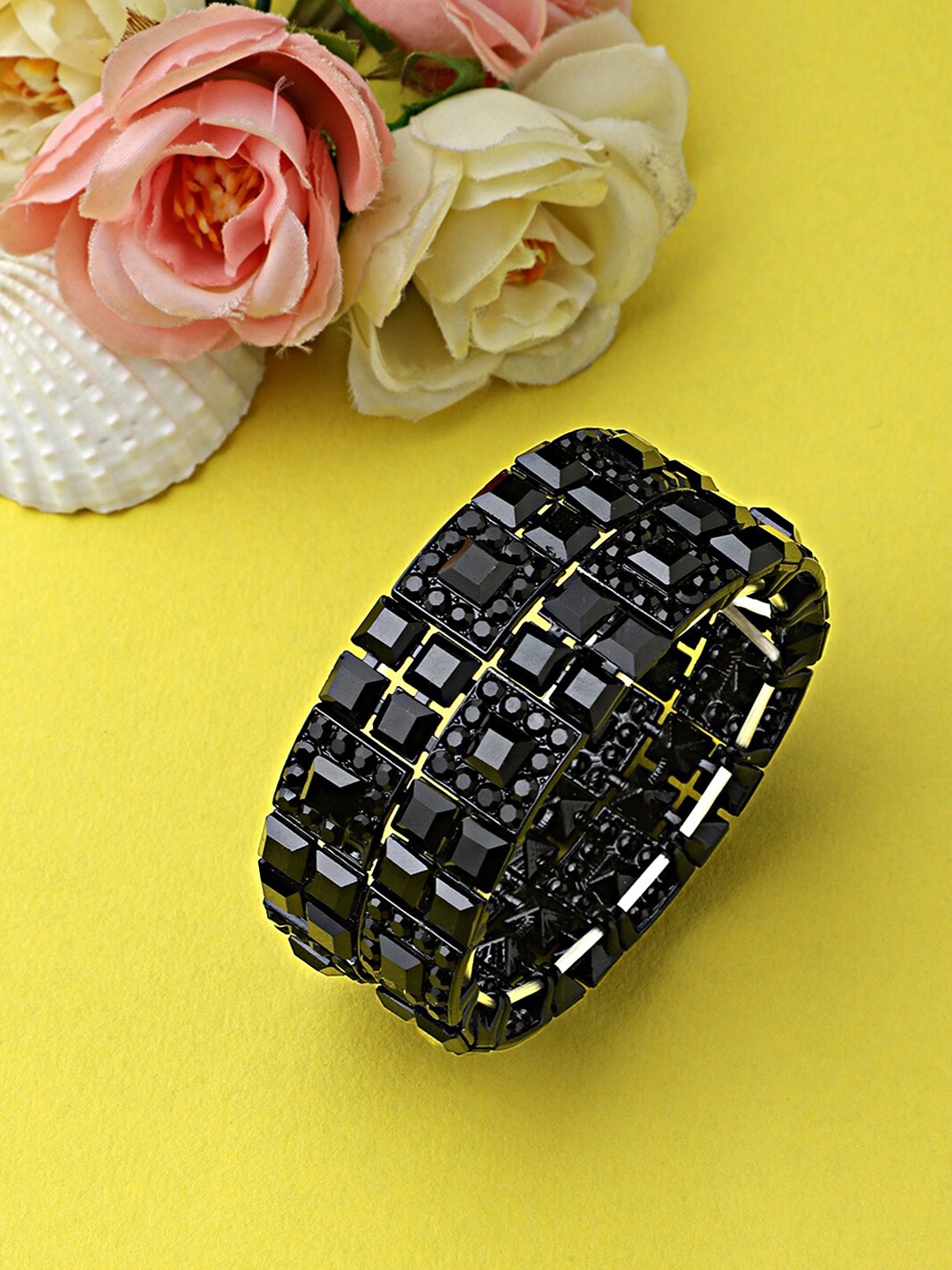 

Mali Fionna Women Black-Coloured Alloy Slip On Cuff
