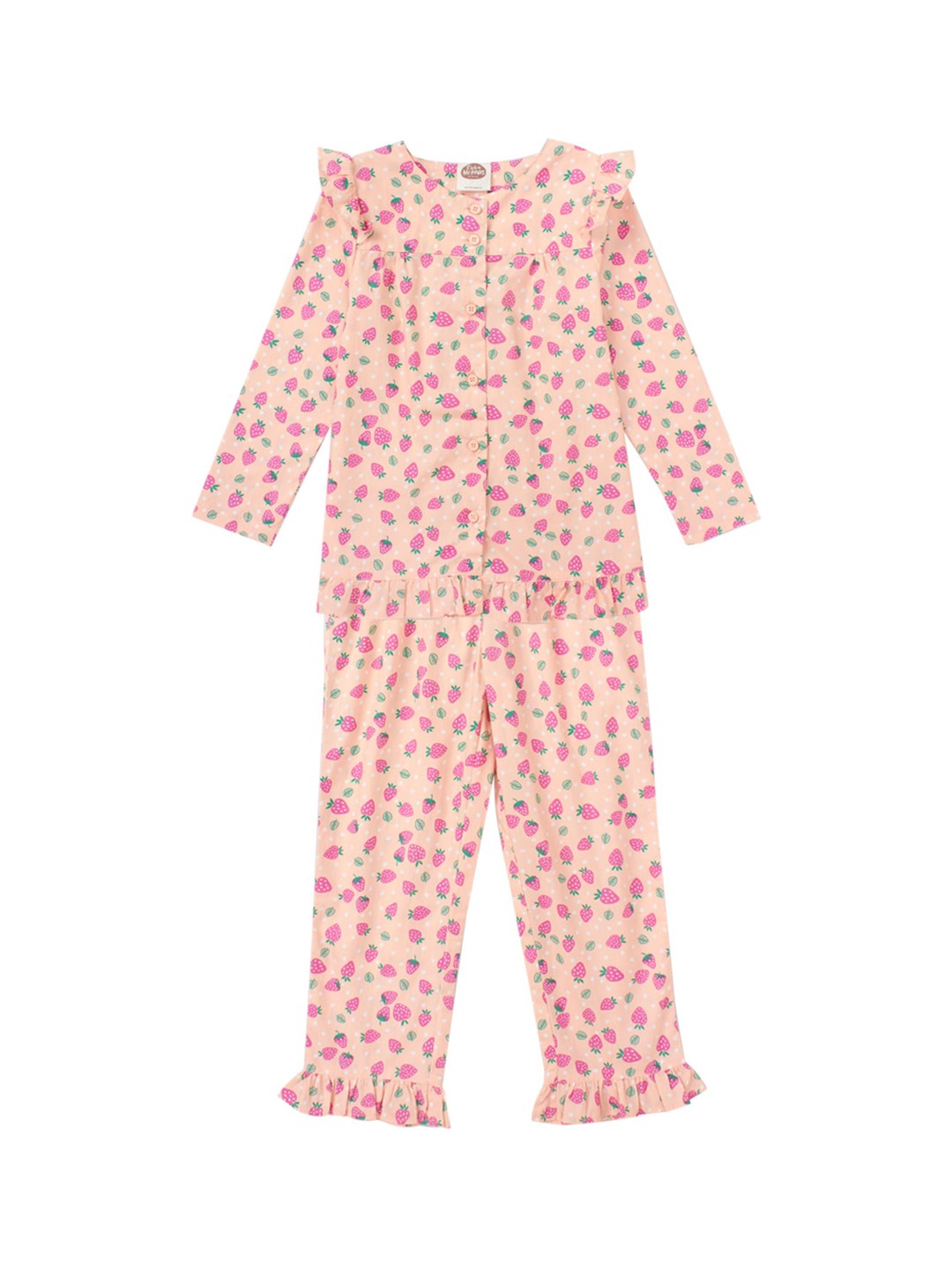 

Cub McPaws Girls Pink Printed Night suit