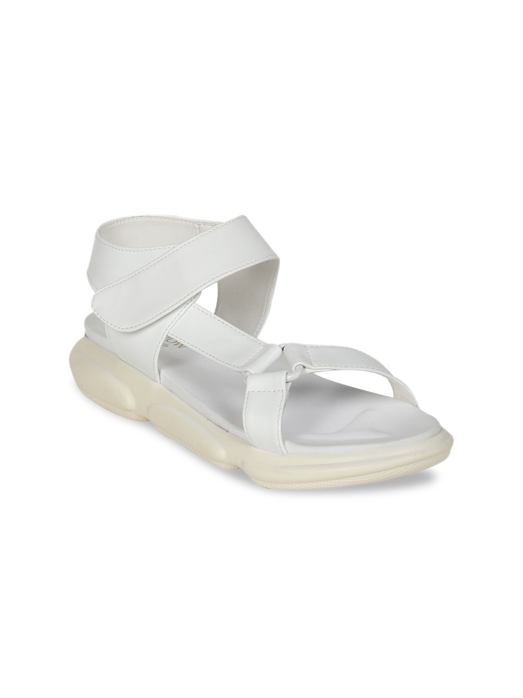 

Monrow Women Off White Open Toe Flats