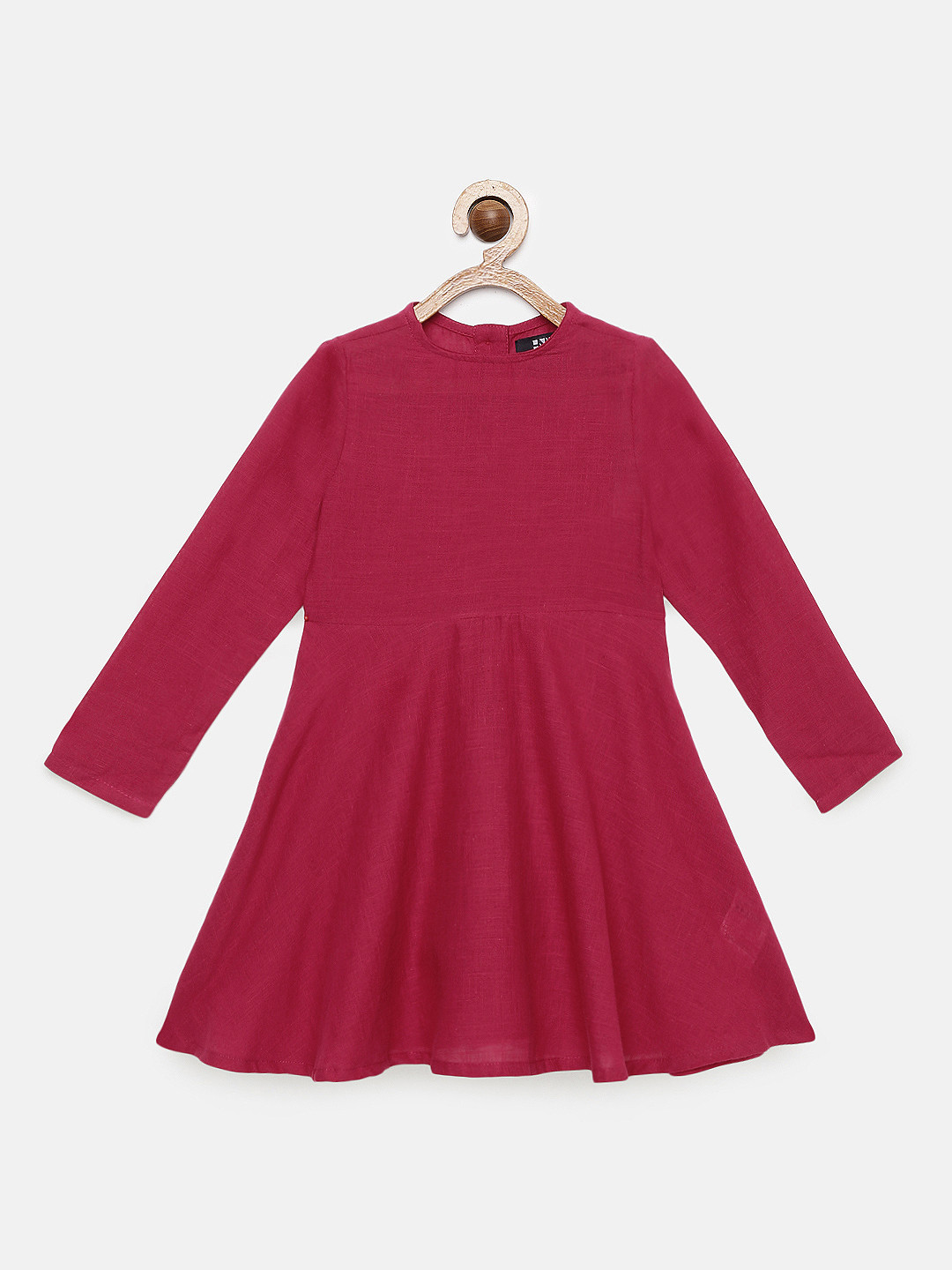 

HERE&NOW Red Pure Cotton Fit & Flare Dress