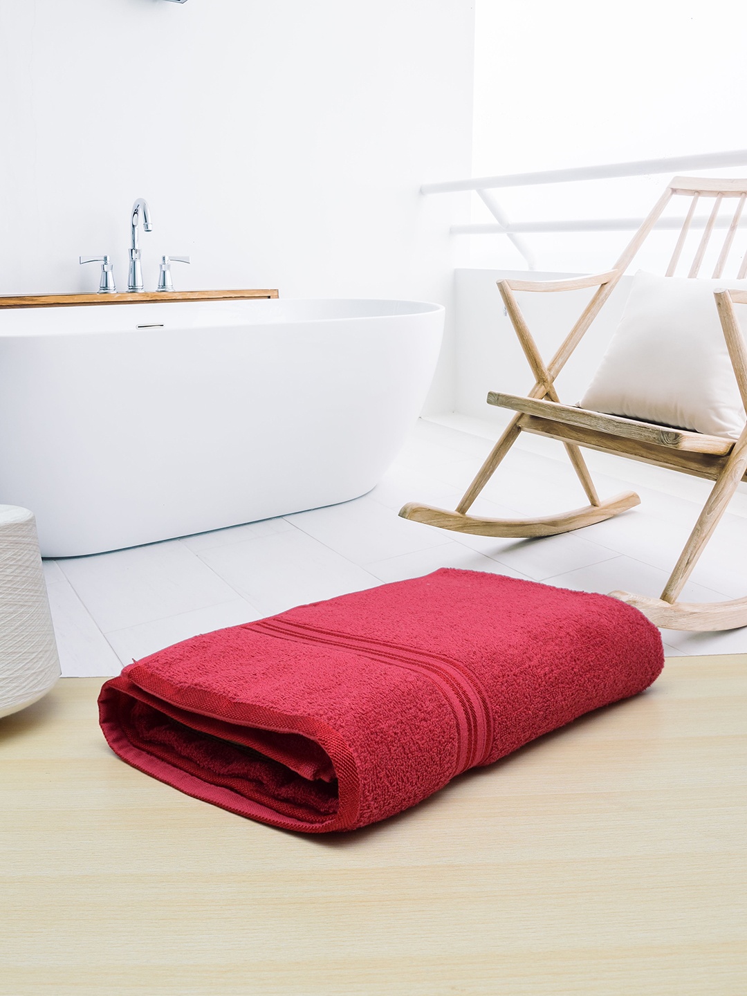 

RANGOLI Unisex Fuchsia Pink Solid 380 GSM Pure Cotton Bath Towel