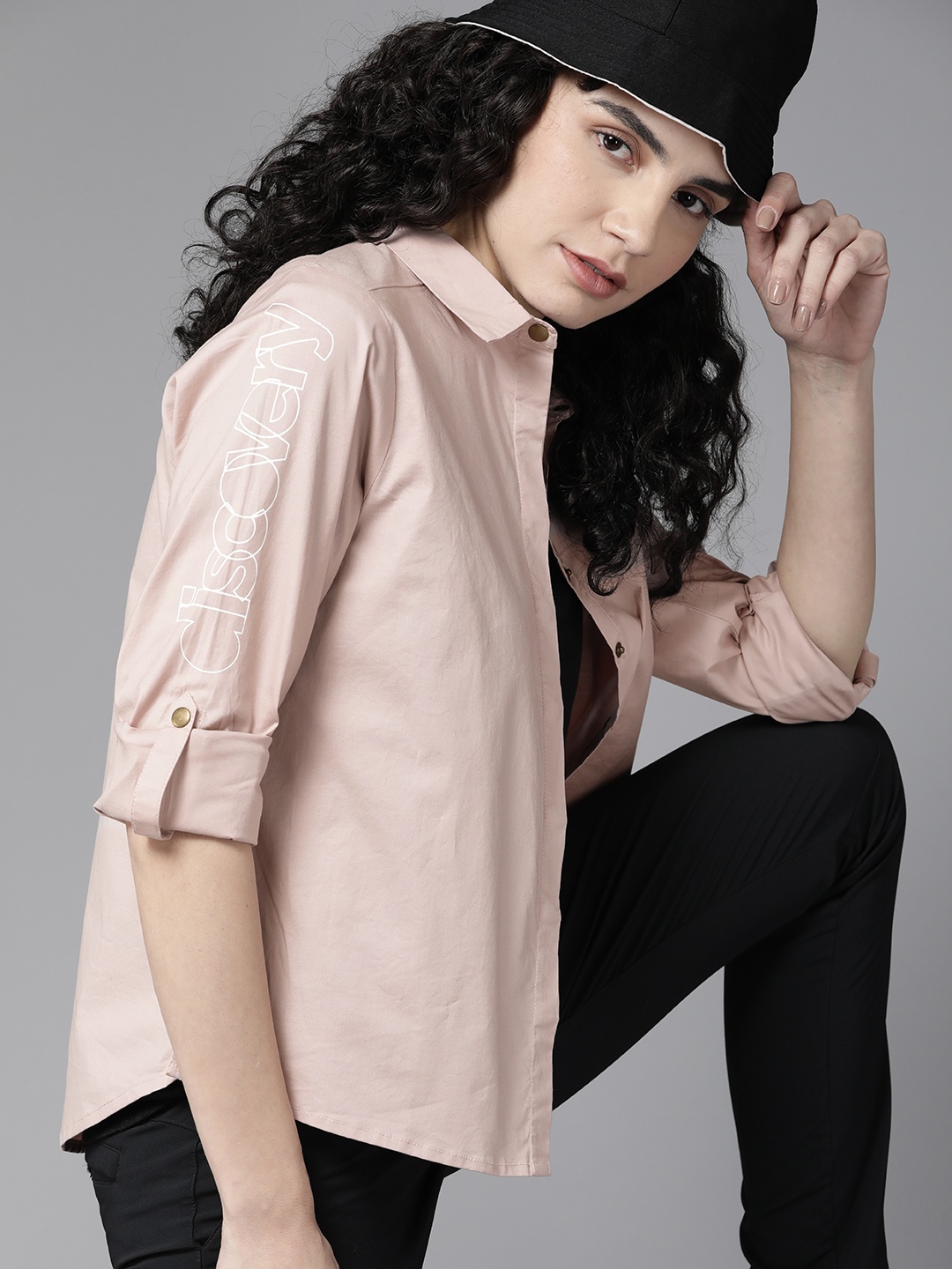 

The Roadster Lifestyle Co. x Discovery Women Duty Pink Solid Casual Shirt, Rose
