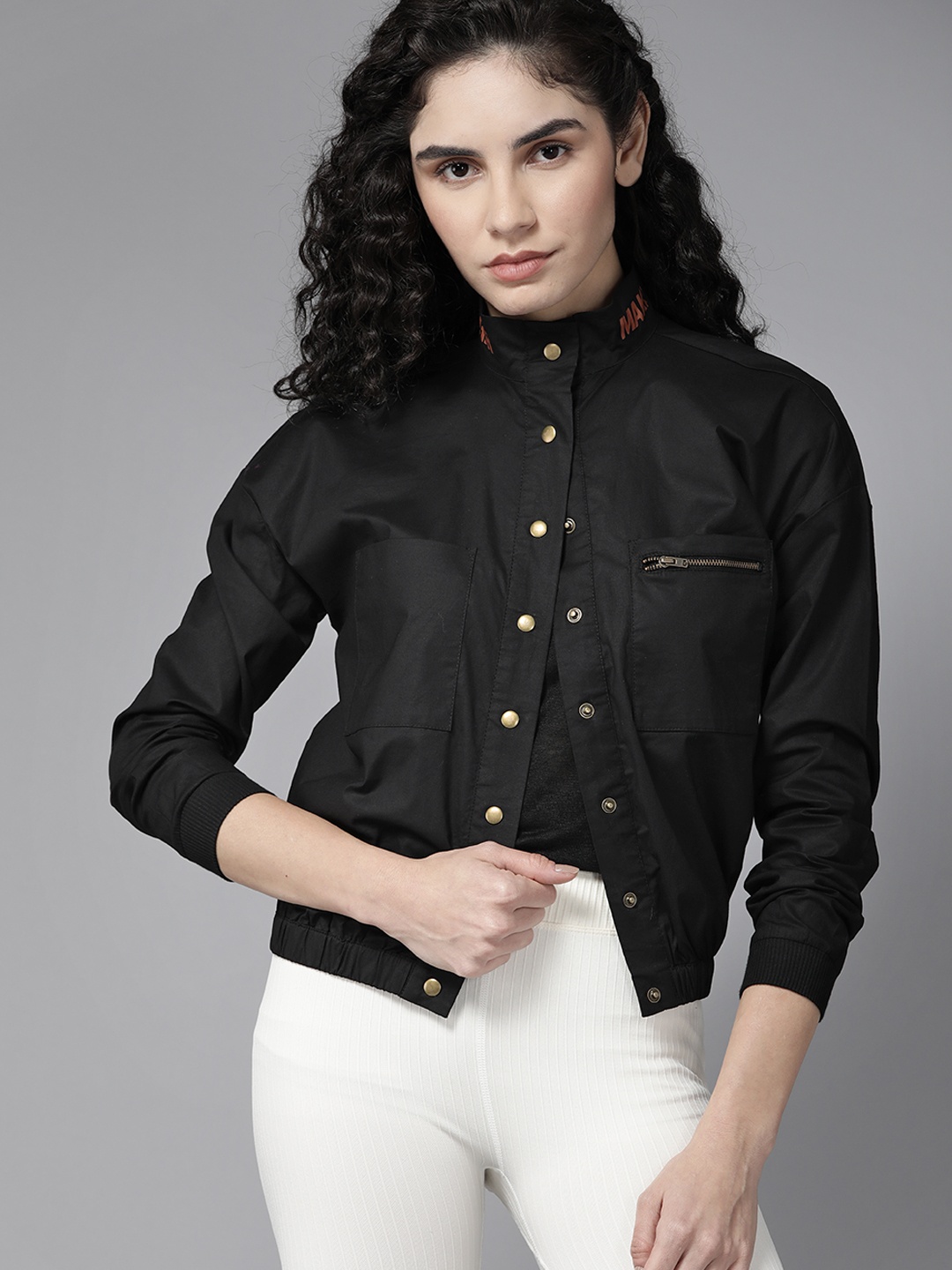 

The Roadster Lifestyle Co. x Discovery Women Black Solid Casual Shirt
