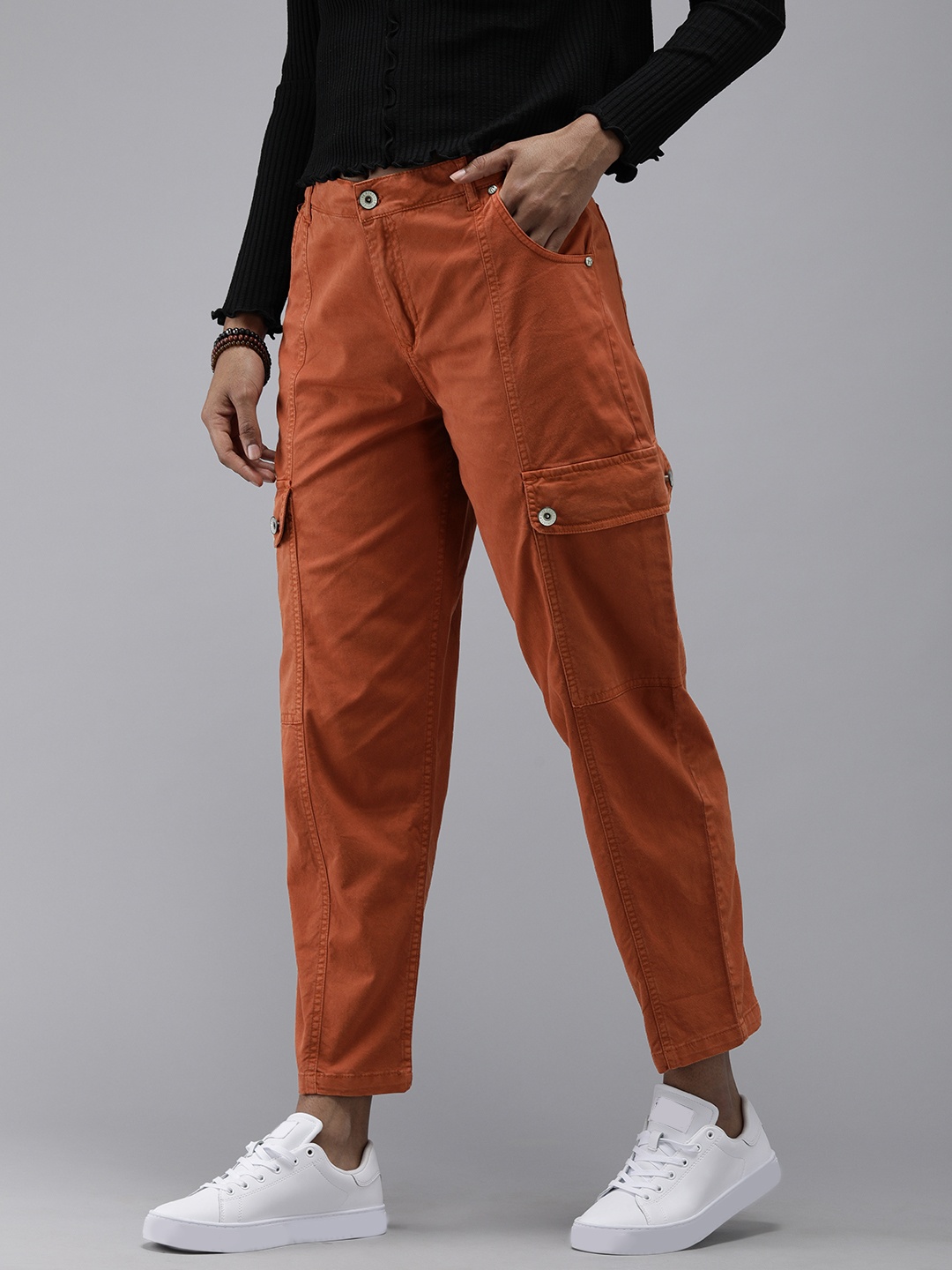 

Roadster Women Rust Solid RegularTrousers