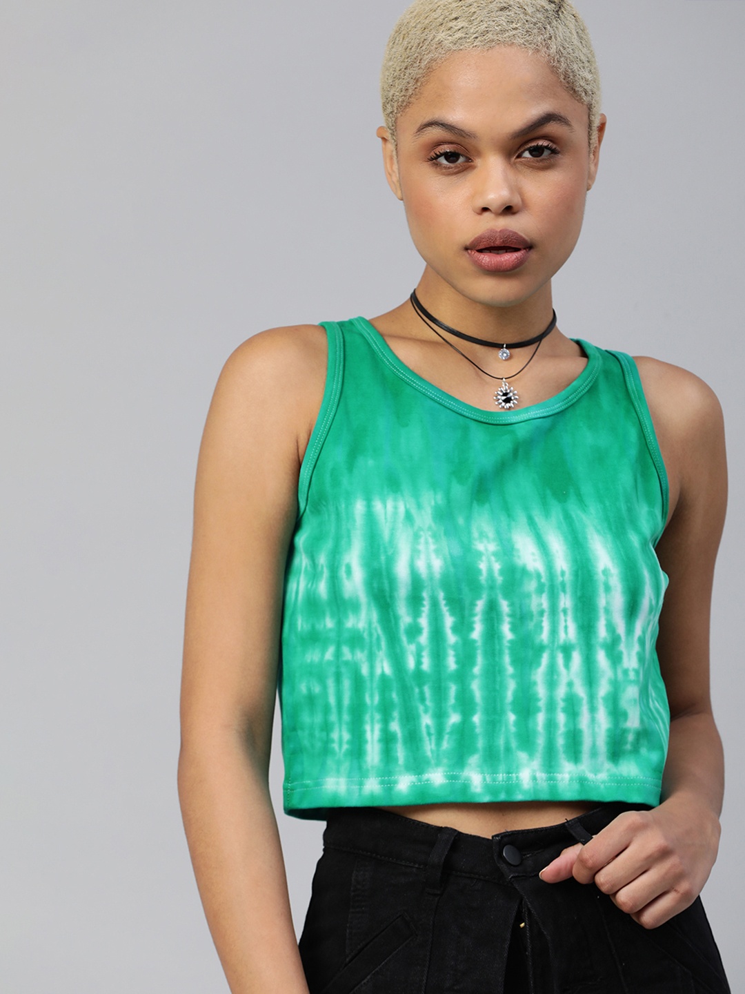 

JUNEBERRY Multicoloured Tie and Dye Top, Multi