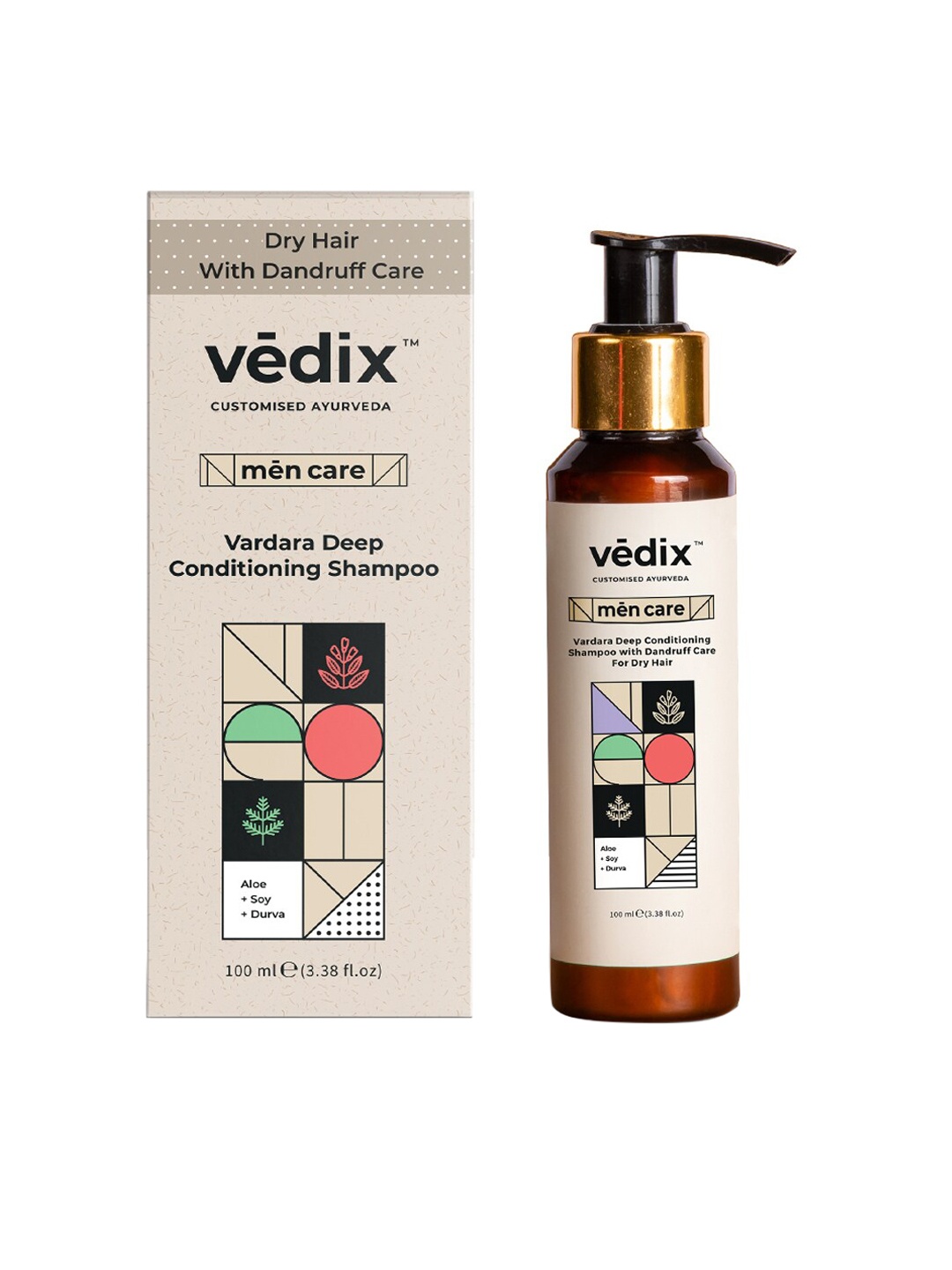 

VEDIX Customized Ayurvedic Men Dandruff Care Vardara Deep Conditioning Shampoo - 100 ml, Transparent