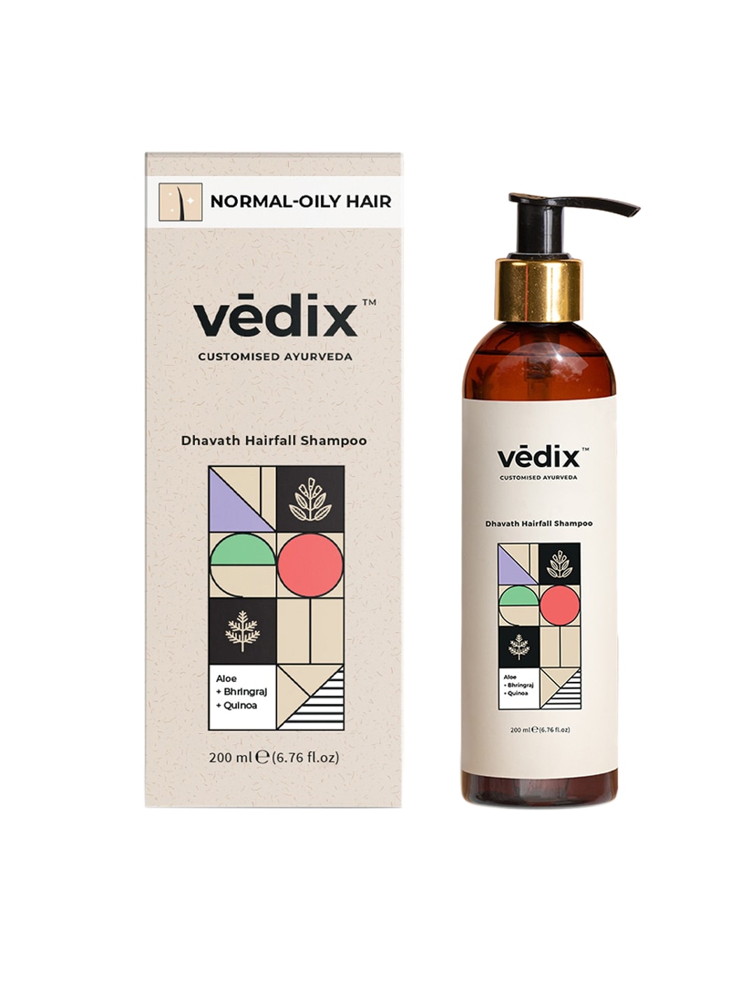 

VEDIX Customized Ayurvedic Dhavath Hairfall Shampoo - For Normal & Oily Hair, Transparent