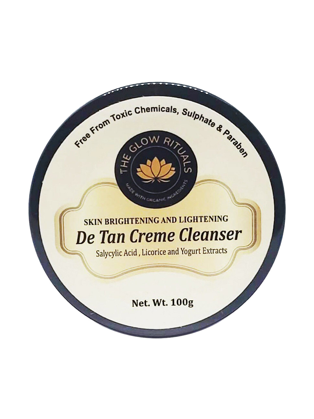 

The Glow Rituals Skin Brightening & Lightening Detan Creme Cleanser - 100 gms, White