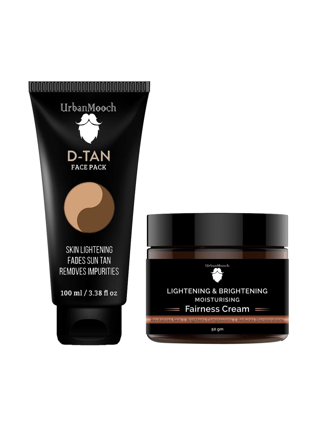 

UrbanMooch Men Combo Set of Detan Face Pack & Fairness Cream, Black