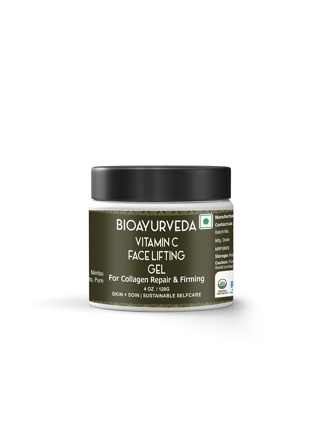 

BIOAYURVEDA Vitamin C Collagen Repair & Firming Face Lifting Gel - 120 g, Green