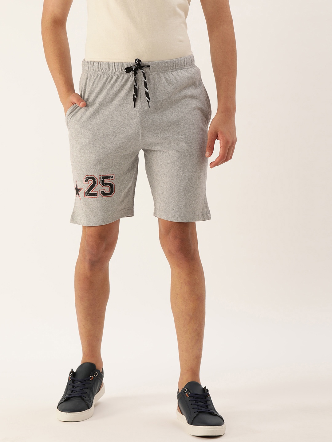 

Urban Dog Men Grey Typography Printed Regular Shorts