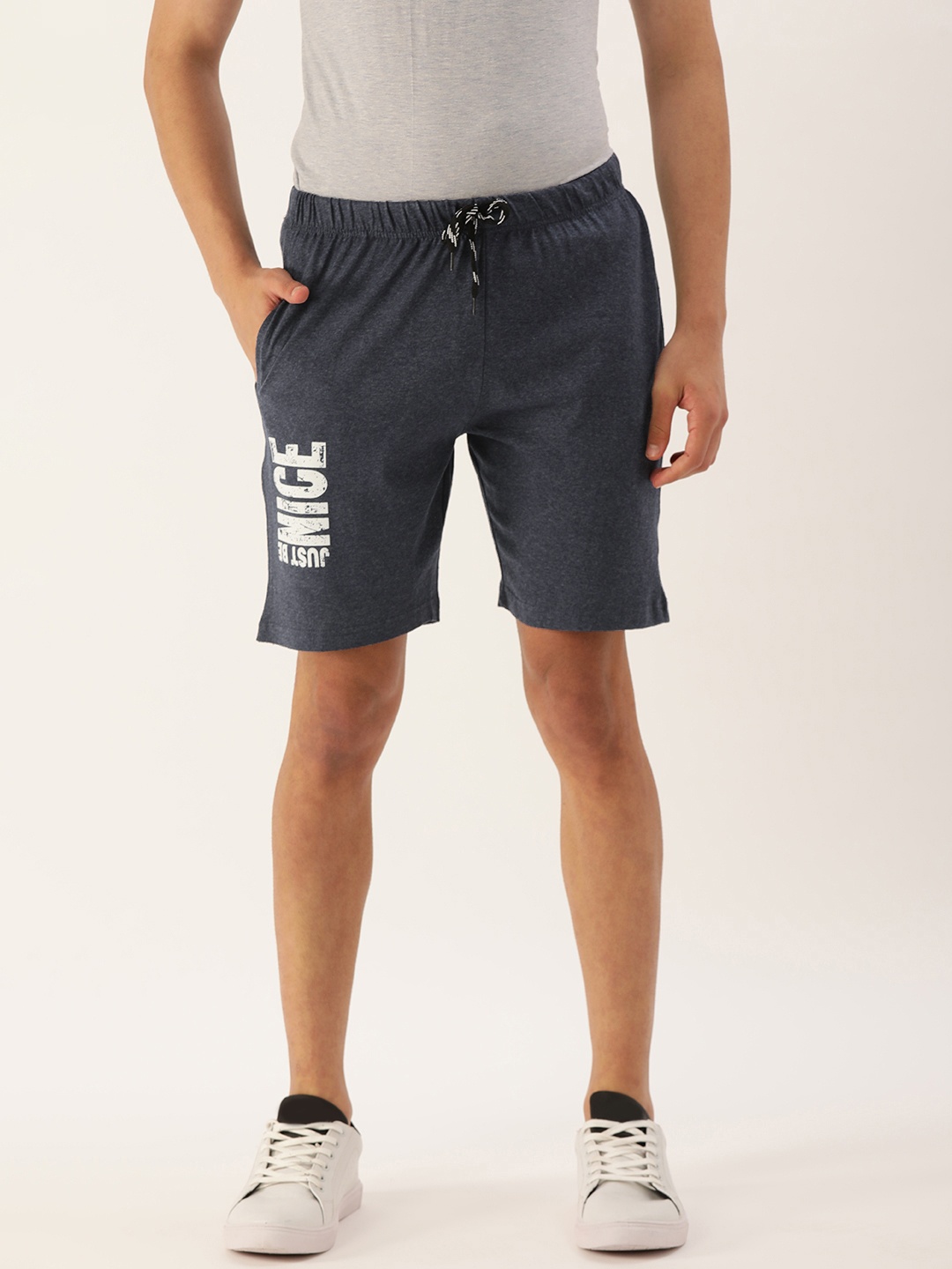 

Urban Dog Men Blue Typography Printed Regular Shorts