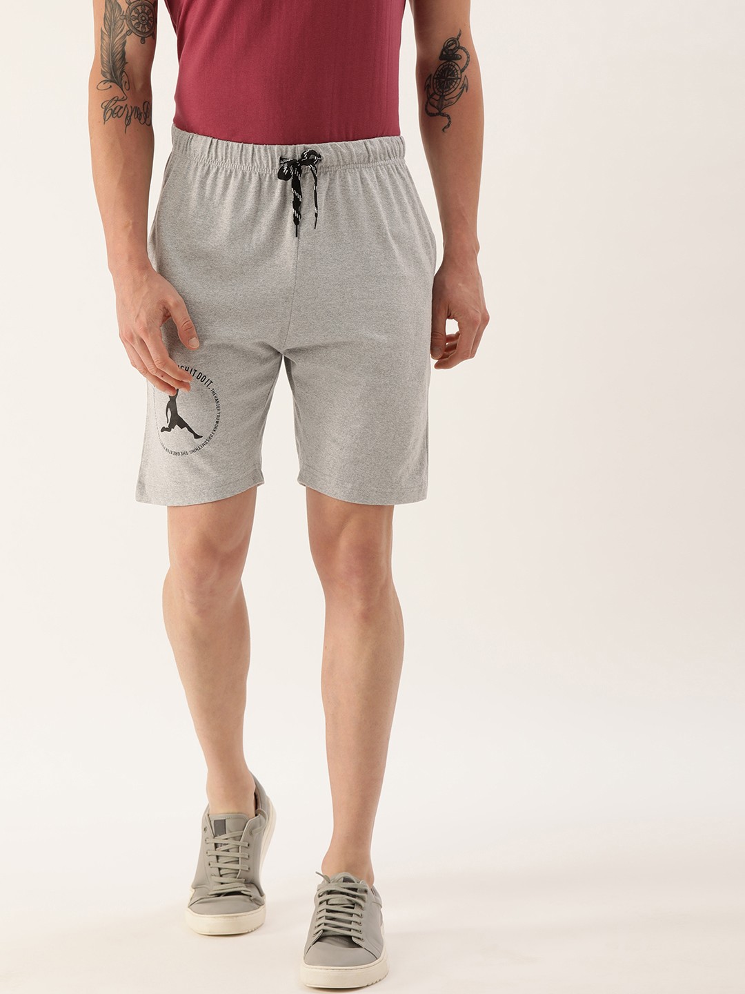 

Urban Dog Men Grey Printed Regular Shorts