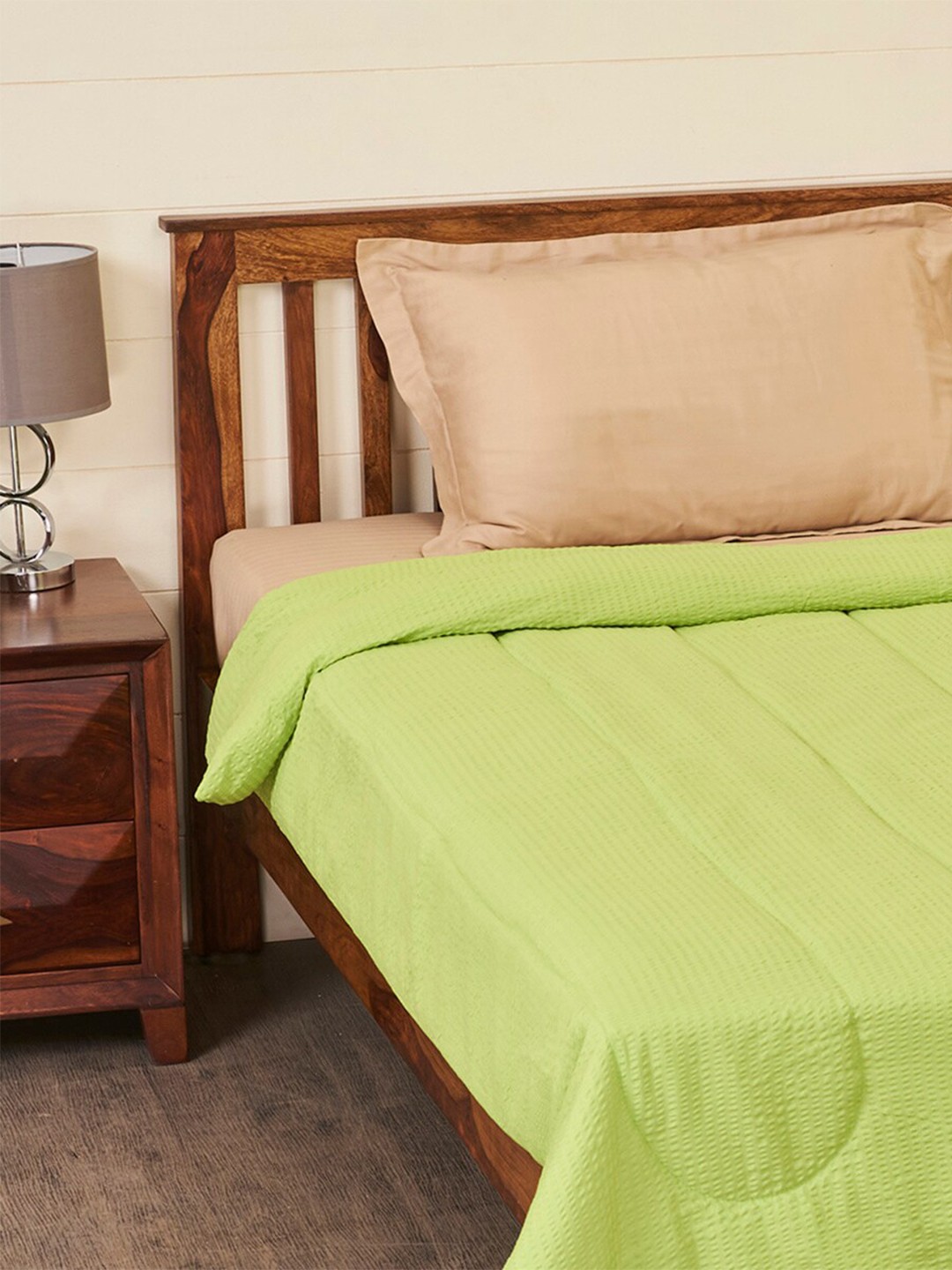 

Home Centre Green Solid Mild Winter 120 GSM Single Bed Comforter