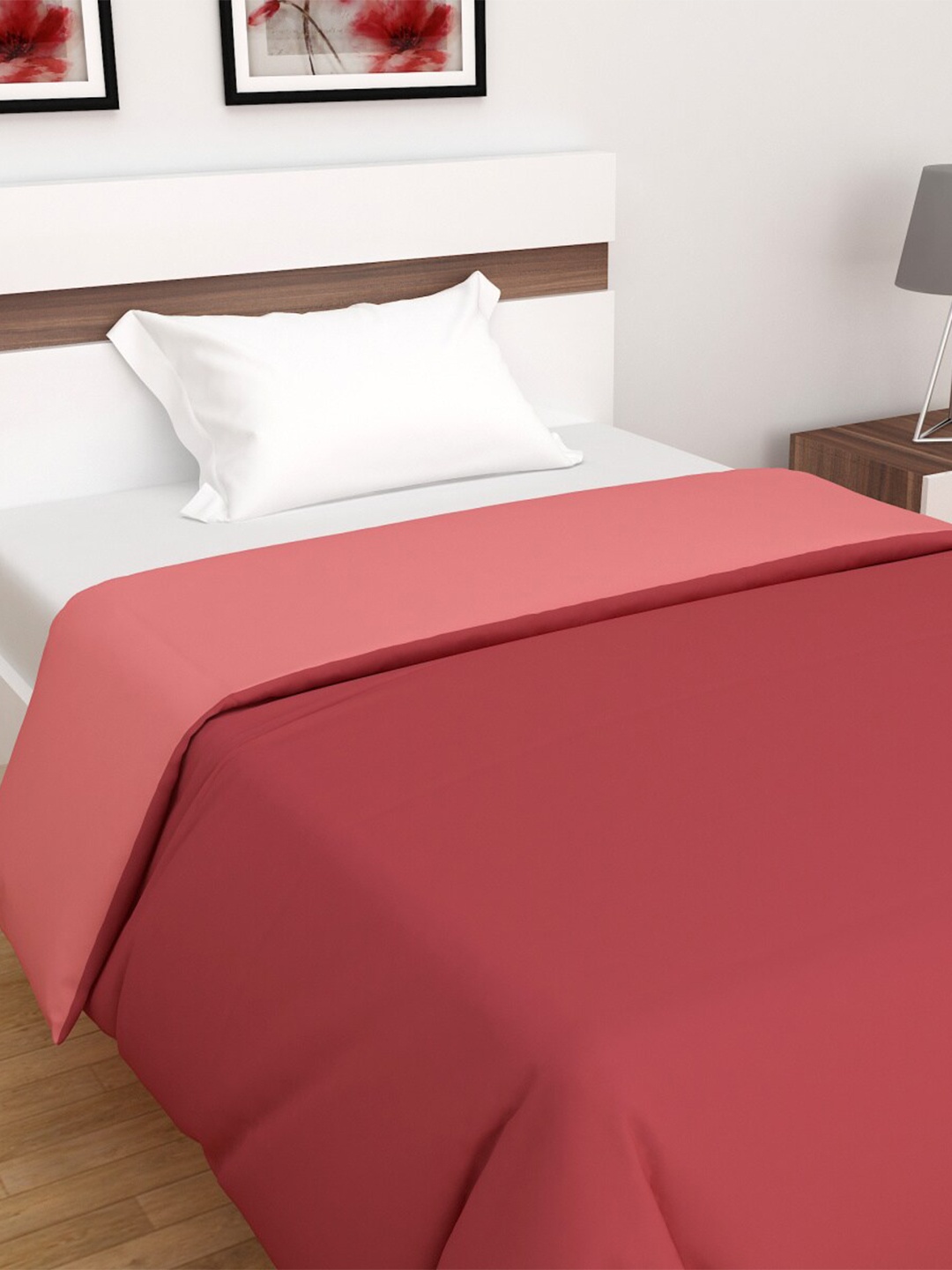 

Home Centre Pink & Maroon Mild Winter 150 GSM Single Bed Comforter