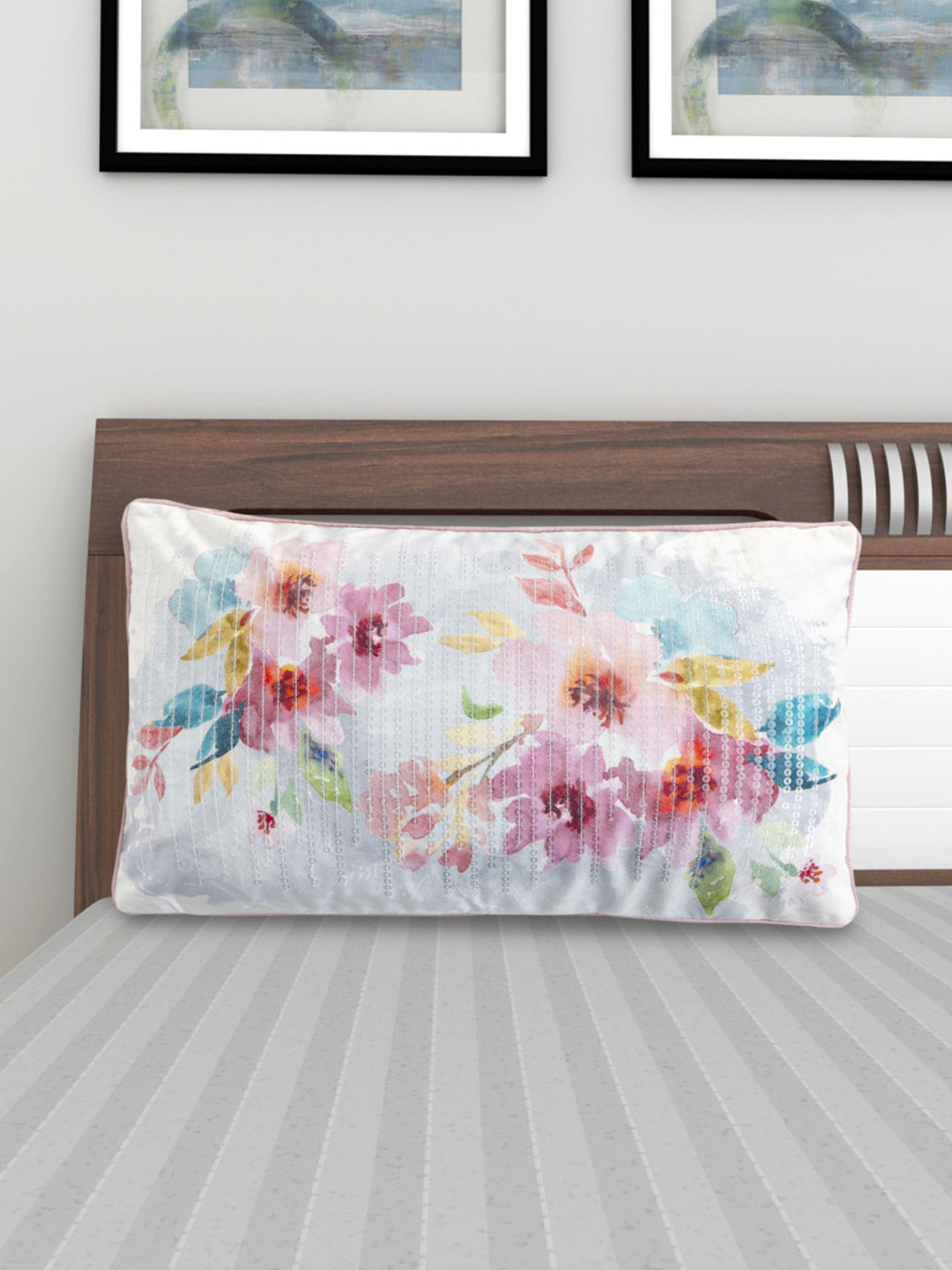 

Home Centre Multicolor Floral Printed Cushion Cover, Multi