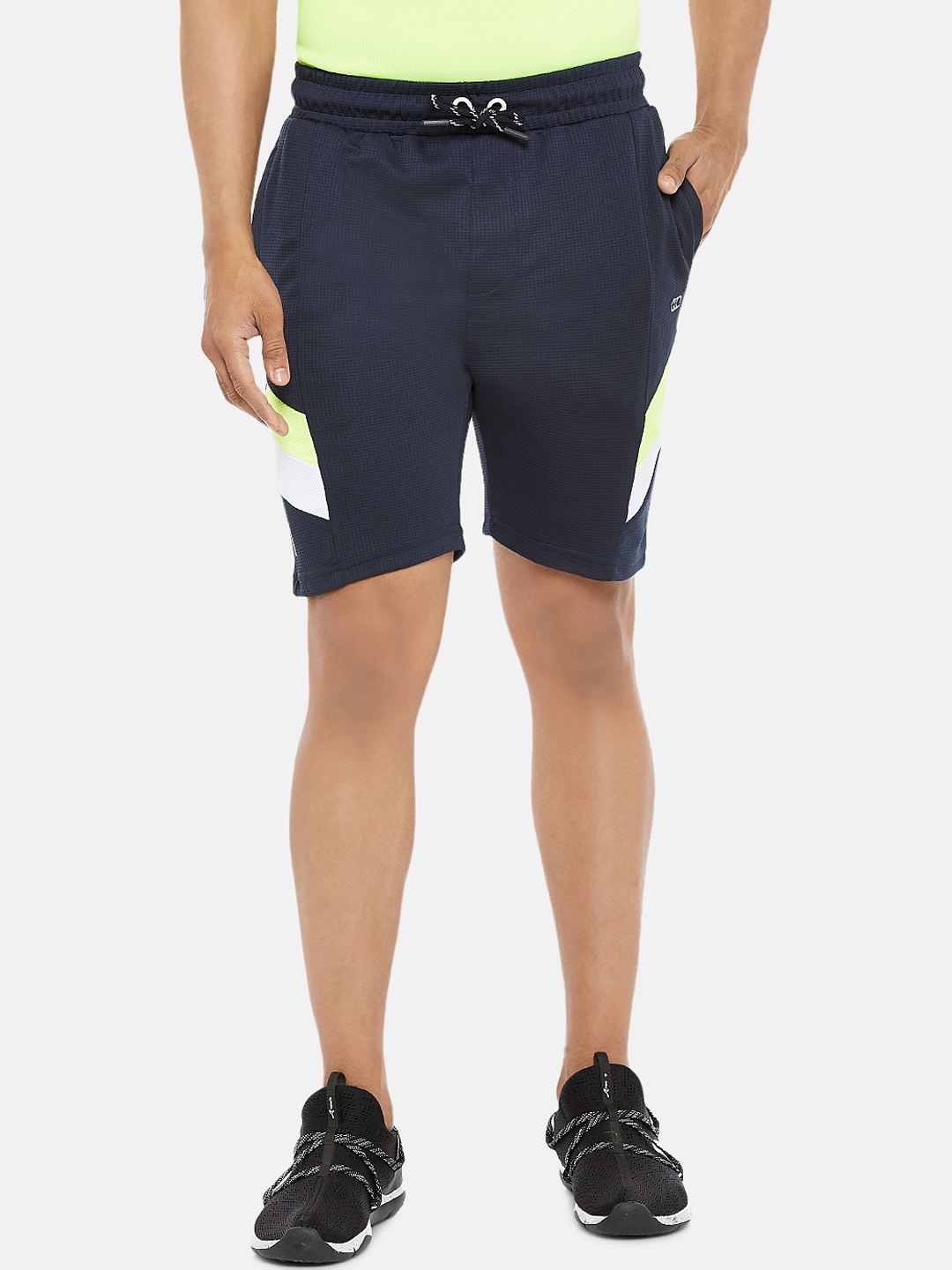 

Ajile by Pantaloons Men Navy Blue Slim Fit Sports Shorts